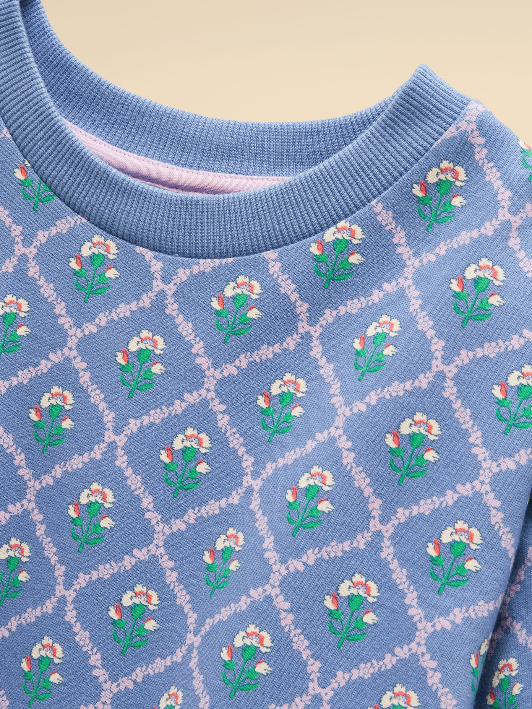 Girls' Emma Blue Long Sleeve Sweater Dress - Image 5 of 6