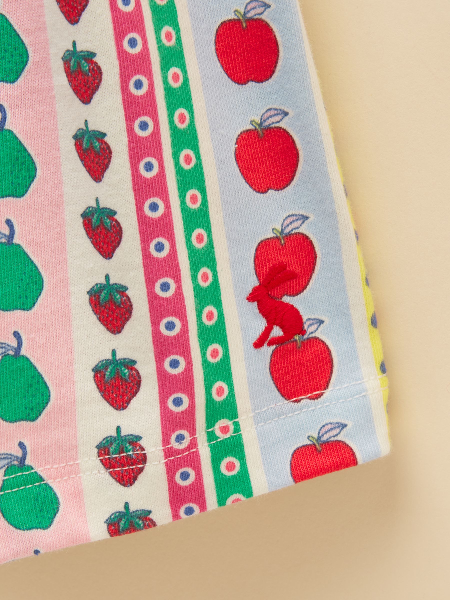 Girls' Gracie Multi Stripe Short Sleeve Shirred Dress - Image 4 of 5