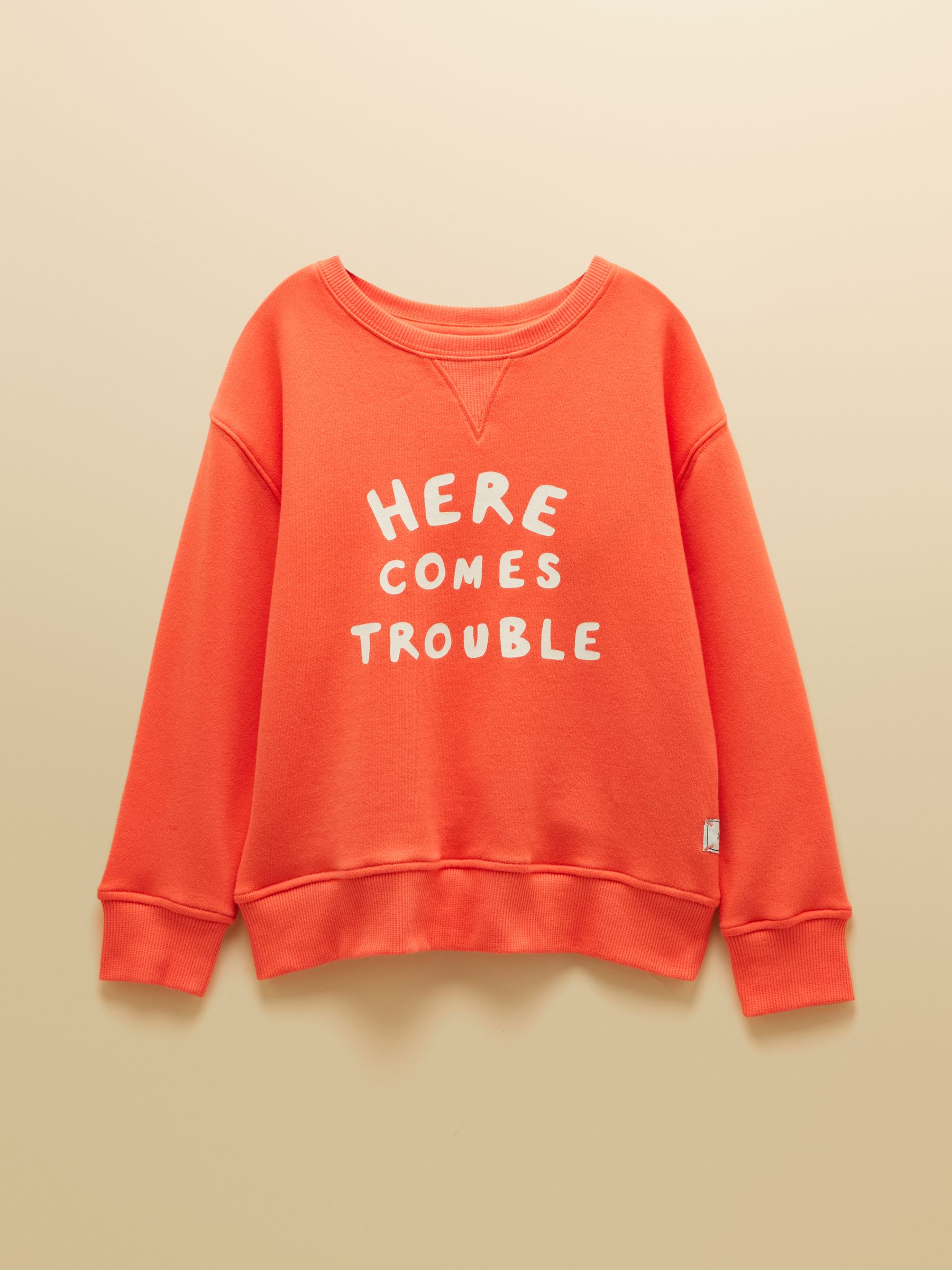 Kids' Sundaze Orange Slogan Crew Neck Sweatshirt - Image 3 of 7