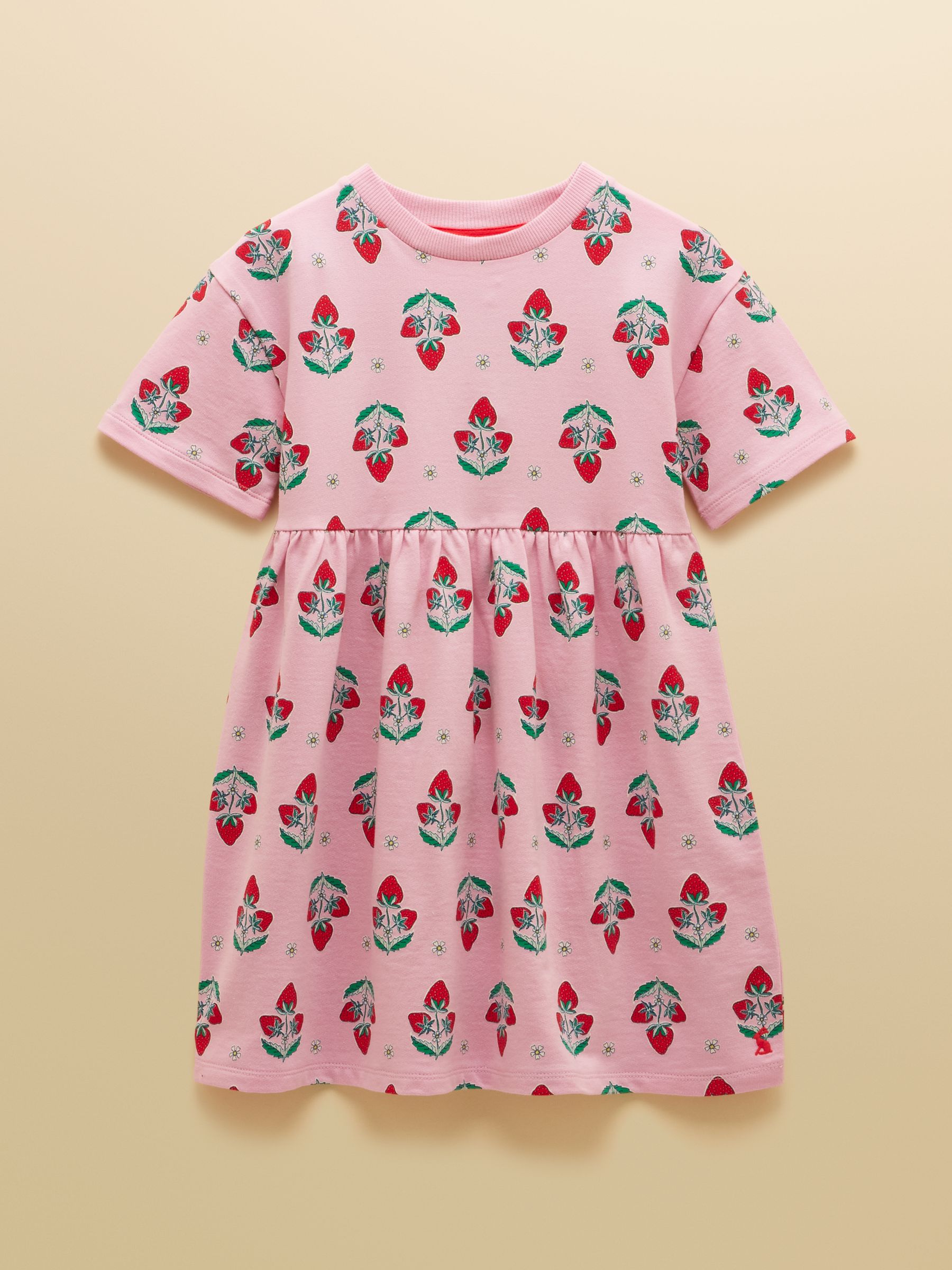 Girls' Emma Pink Short Sleeve Sweater Dress - Image 1 of 5