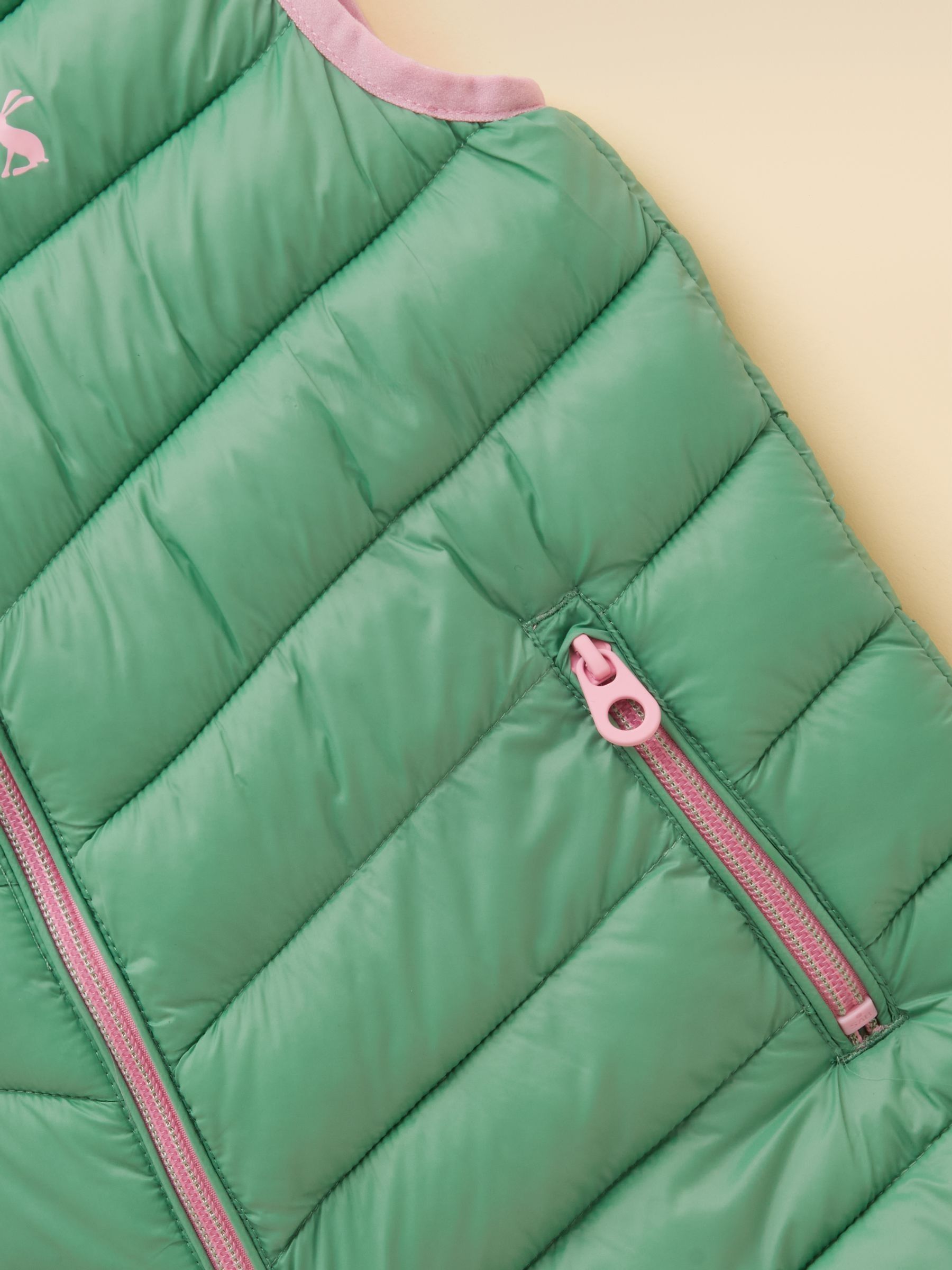 Girls' Crofton Green Showerproof Padded Gilet - Image 4 of 5