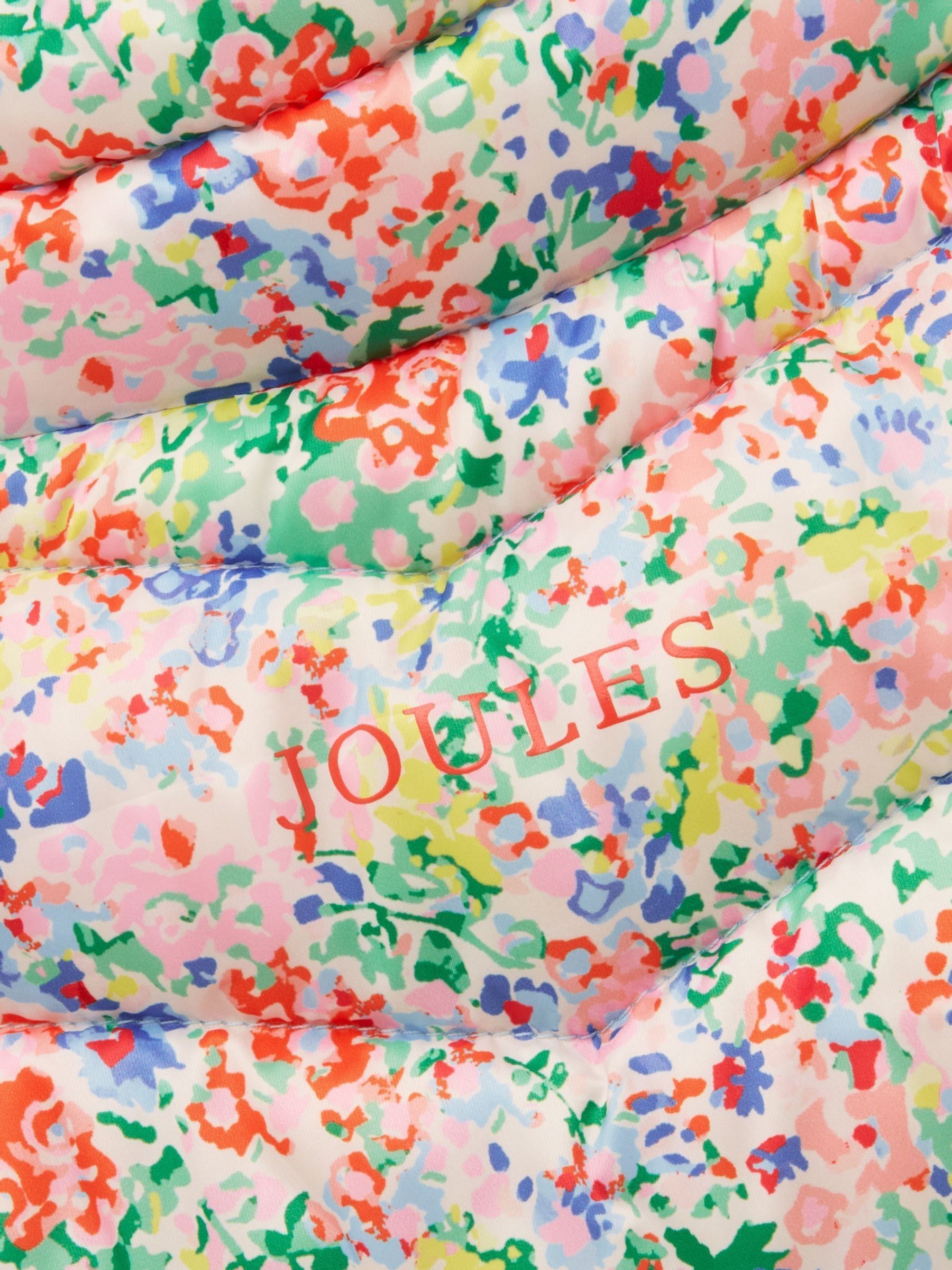 Girls' Crofton Cream Ditsy Showerproof Padded Gilet - Image 7 of 7