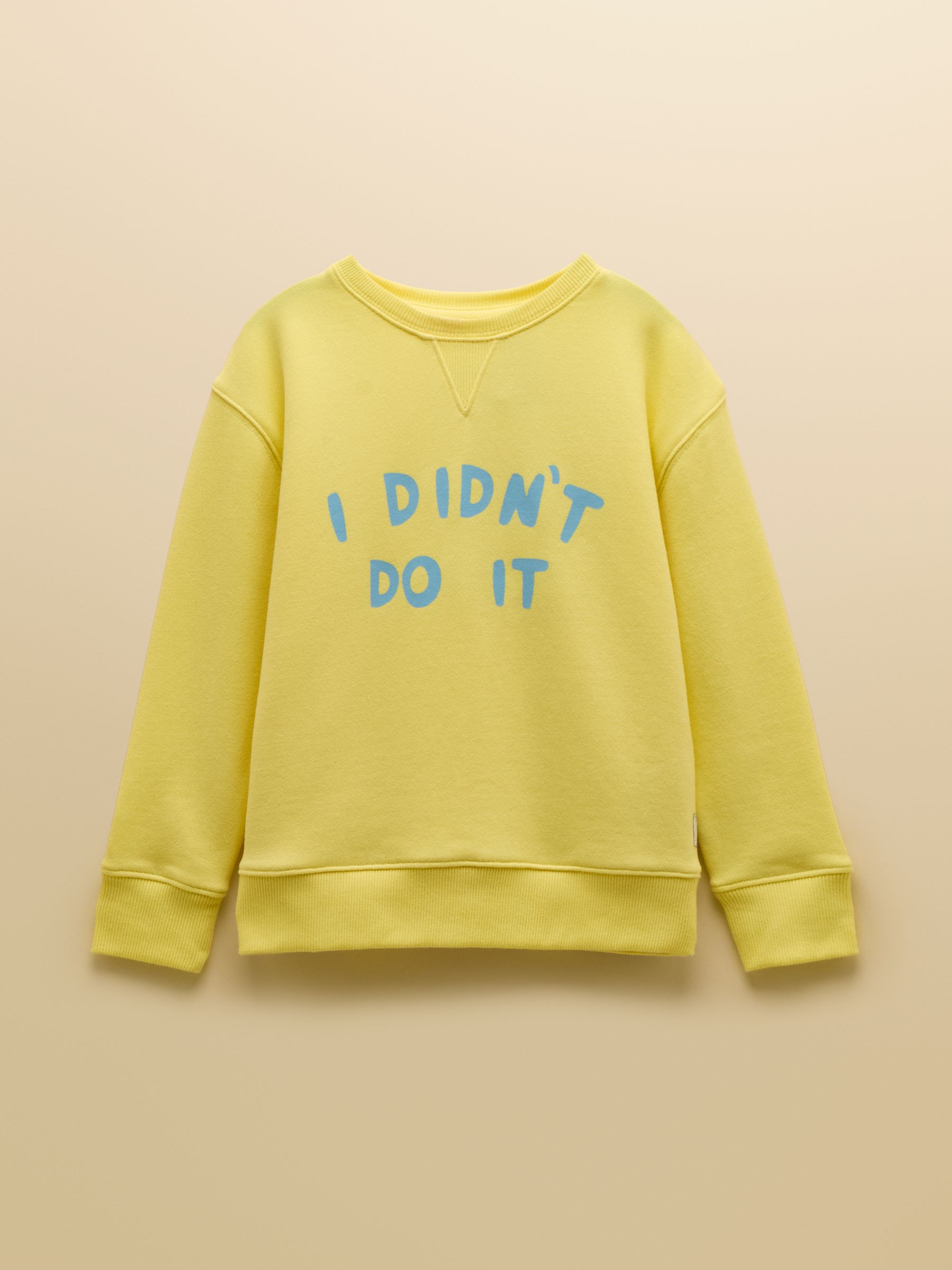 Kids' Sundaze Yellow Slogan Crew Neck Sweatshirt - Image 1 of 5