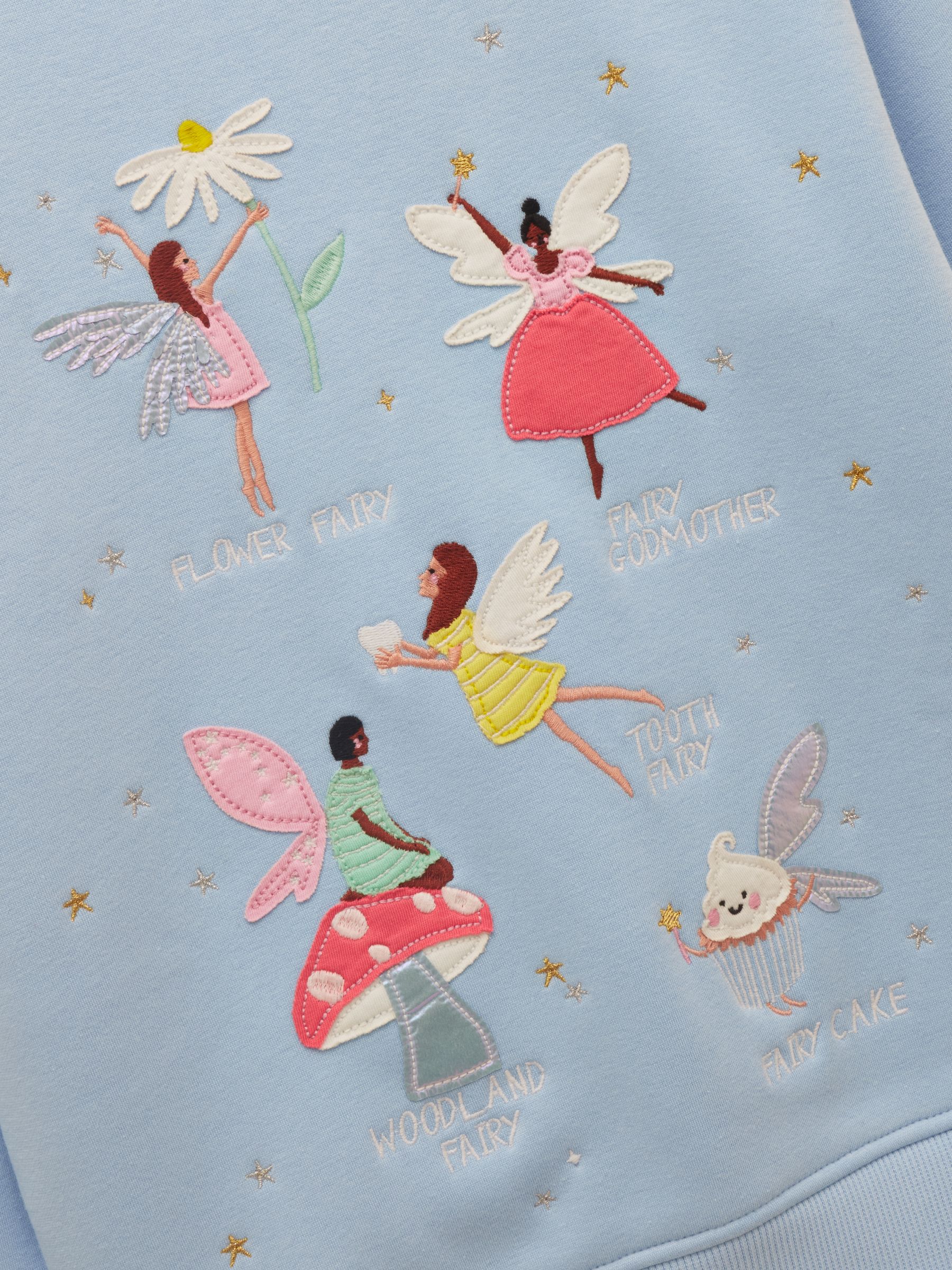 Kids' Mackenzie Blue Fairy Sweatshirt With Faux Faur Lining - Image 3 of 5