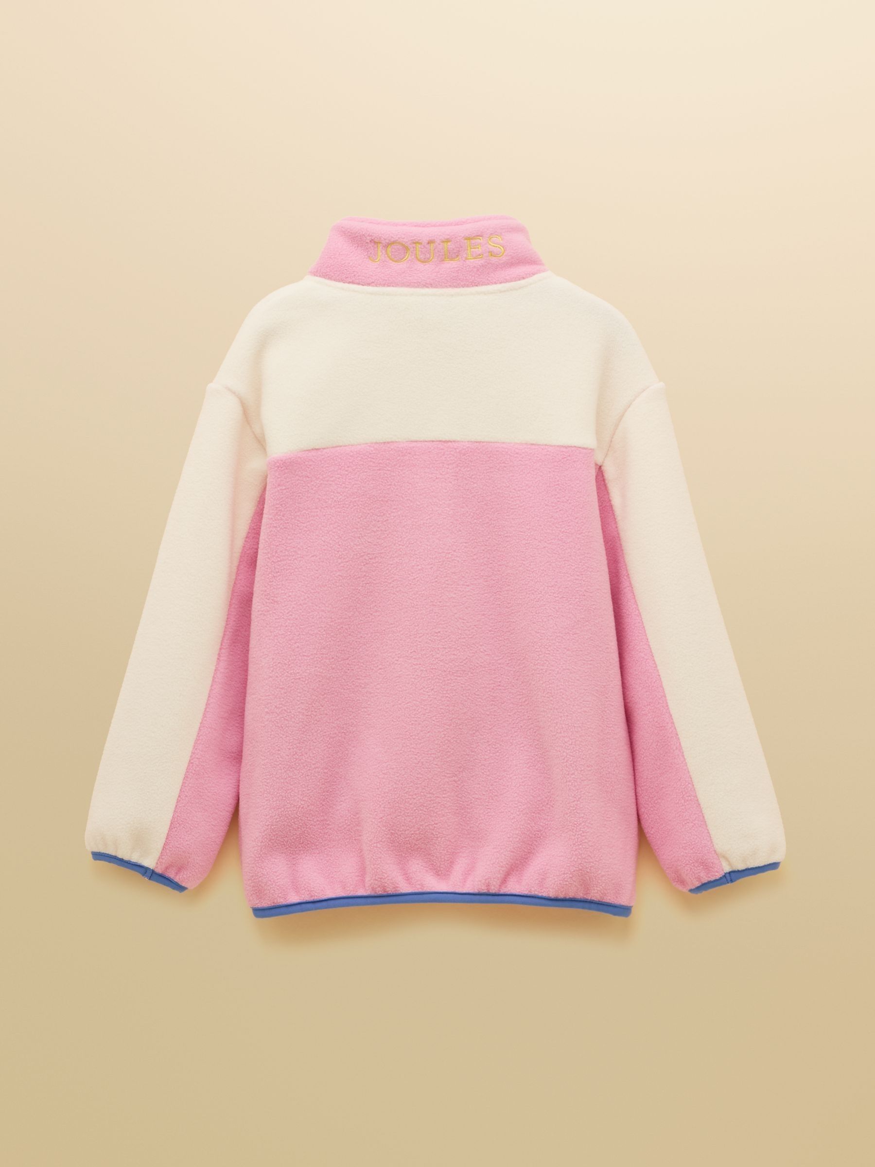 Girls' Pink & Cream Zip Up Polar Fleece - Image 2 of 5 Girls' Pink & Cream Zip Up Polar Fleece - Image 2 of 5