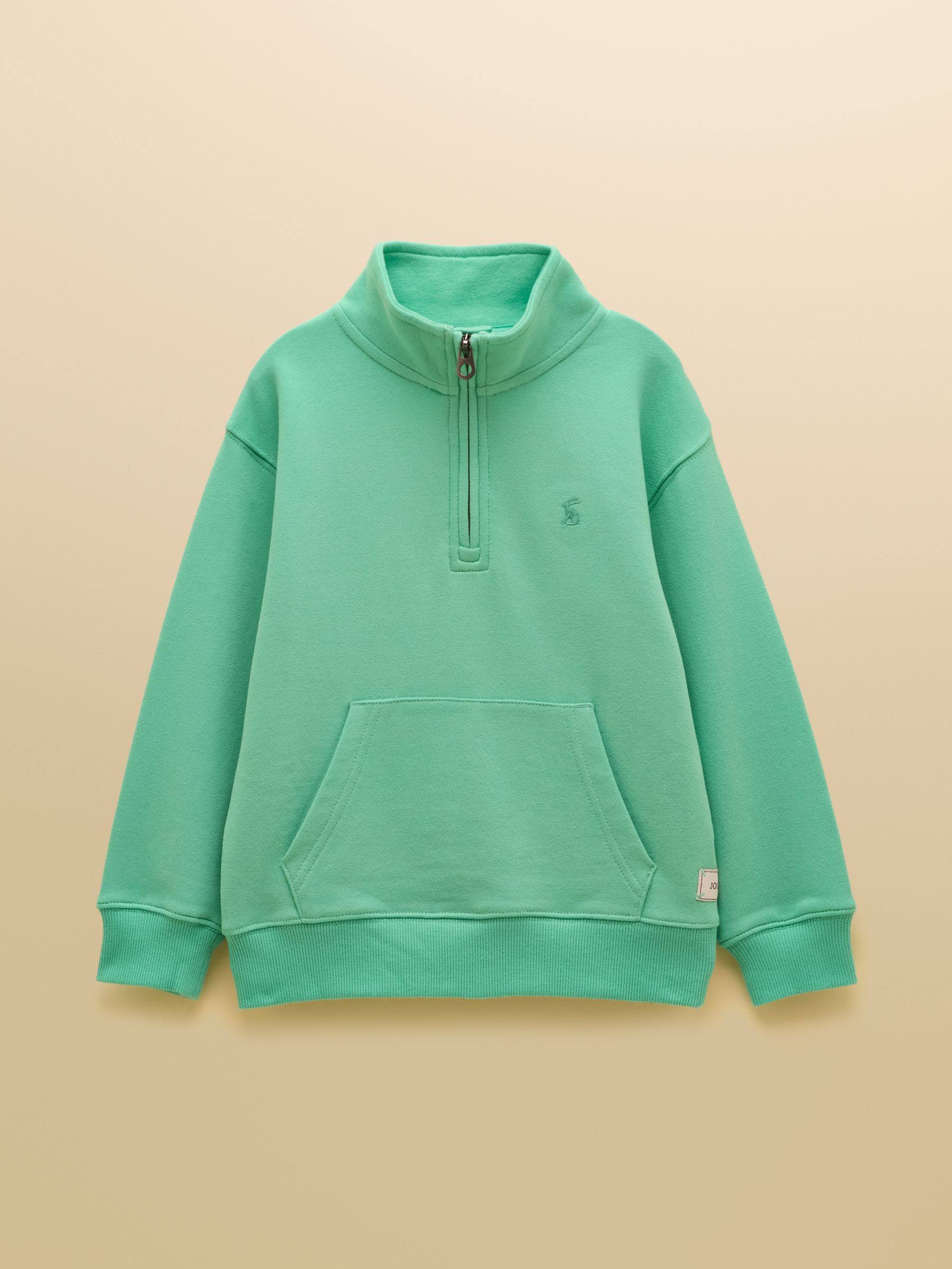 Boys' Alfie Turquoise Blue Quarter Zip Sweatshirt - Image 1 of 5