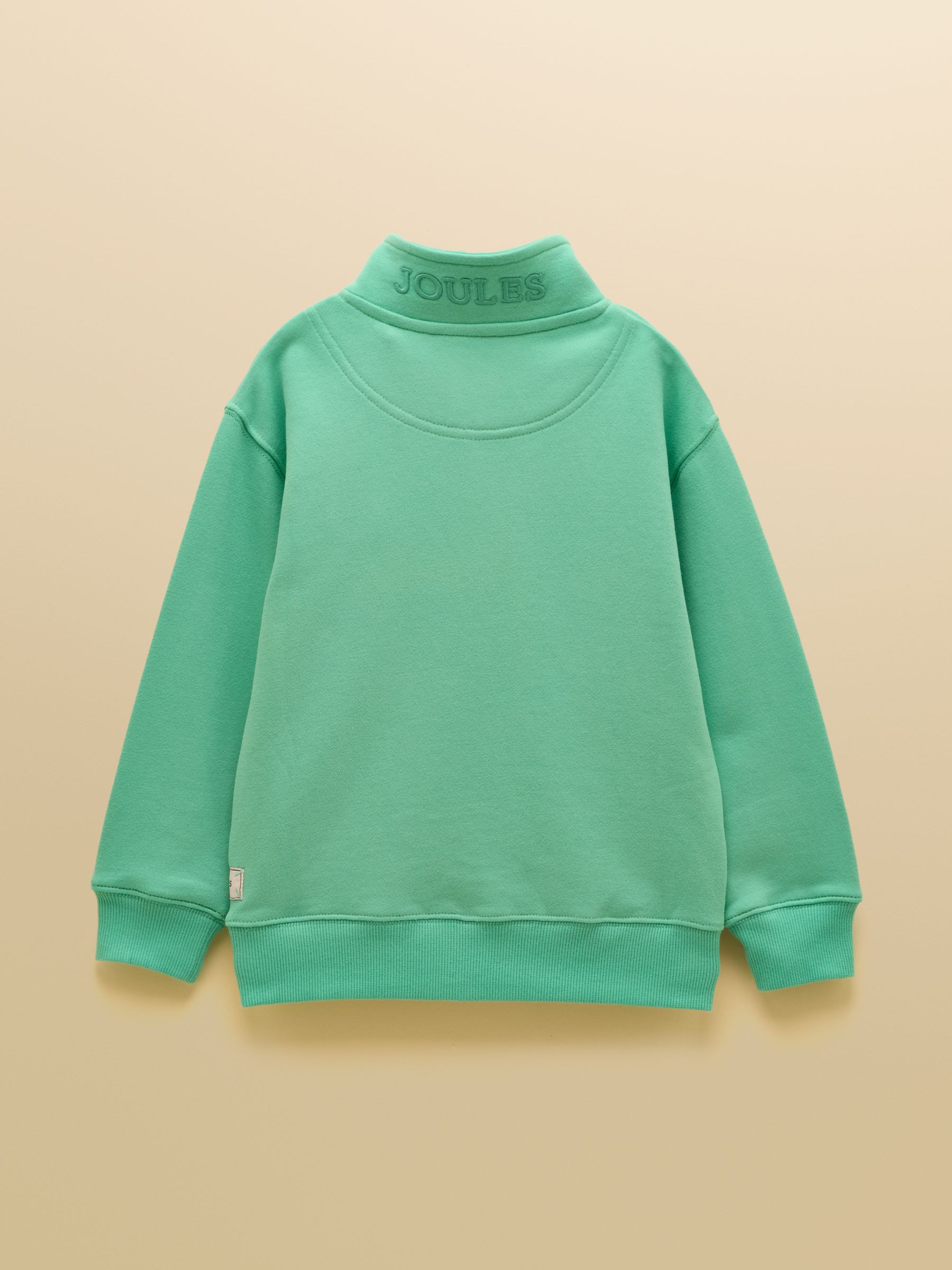 Boys' Alfie Turquoise Blue Quarter Zip Sweatshirt - Image 2 of 5