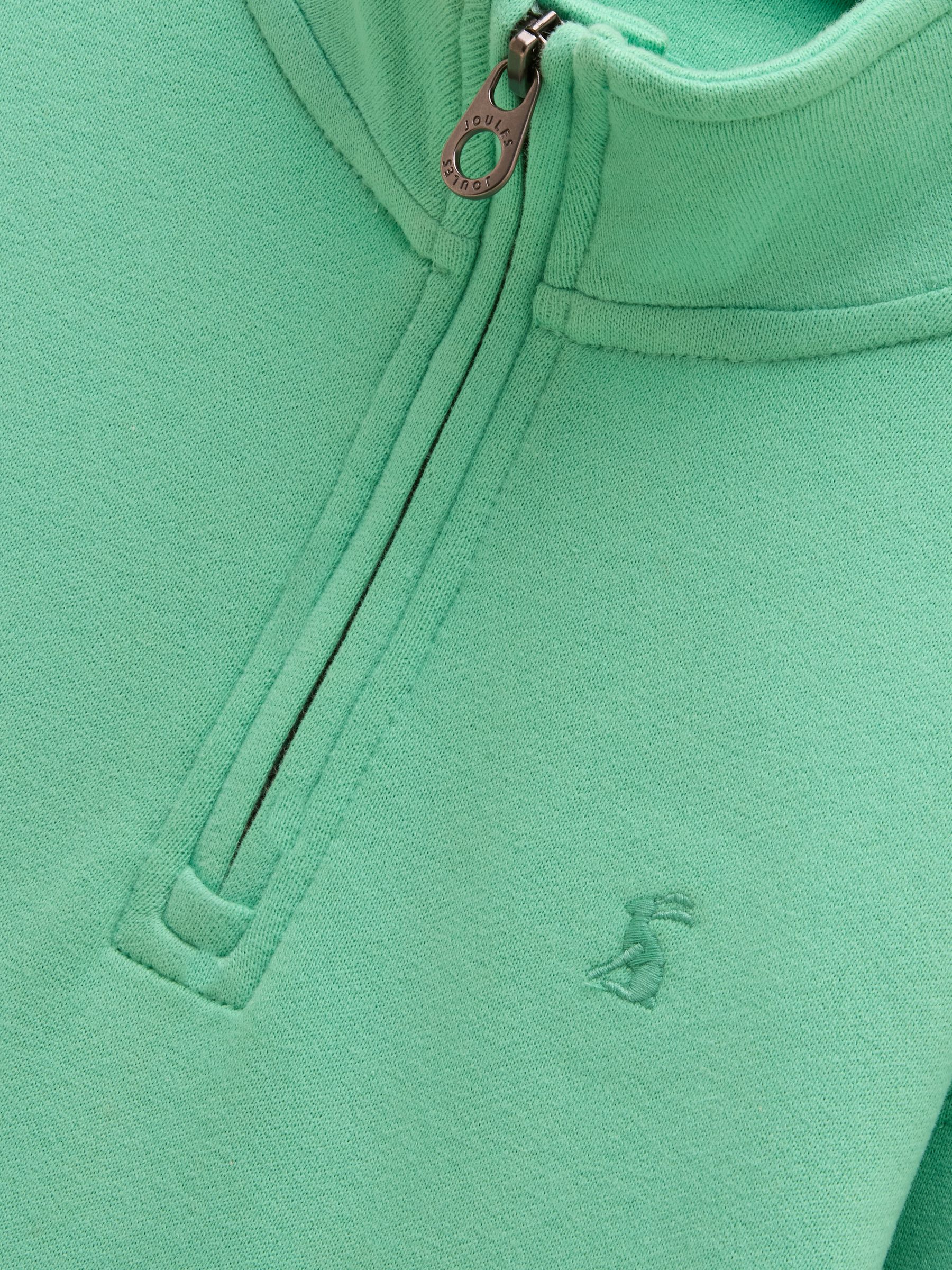 Boys' Alfie Turquoise Blue Quarter Zip Sweatshirt - Image 3 of 5