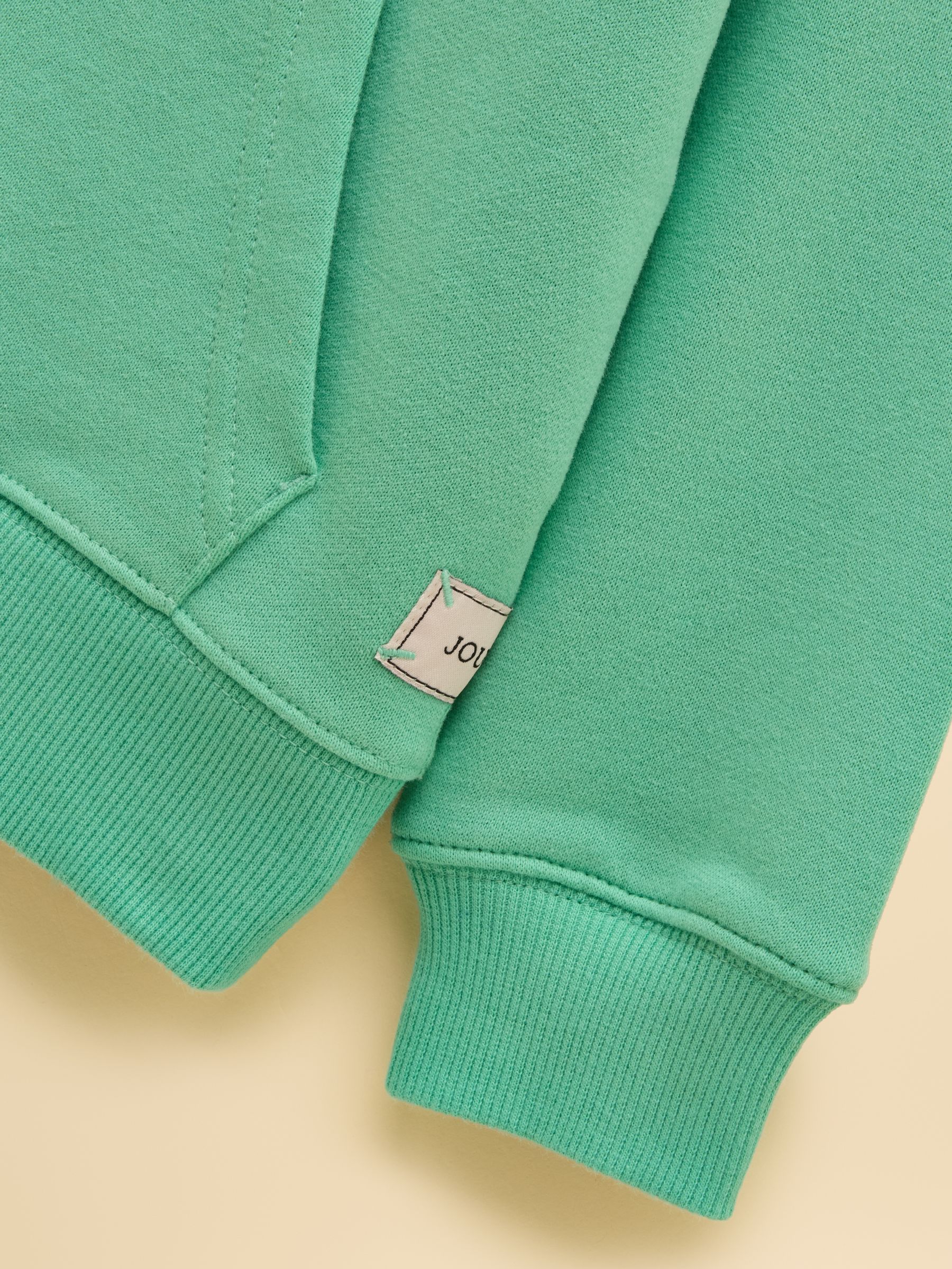 Boys' Alfie Turquoise Blue Quarter Zip Sweatshirt - Image 4 of 5