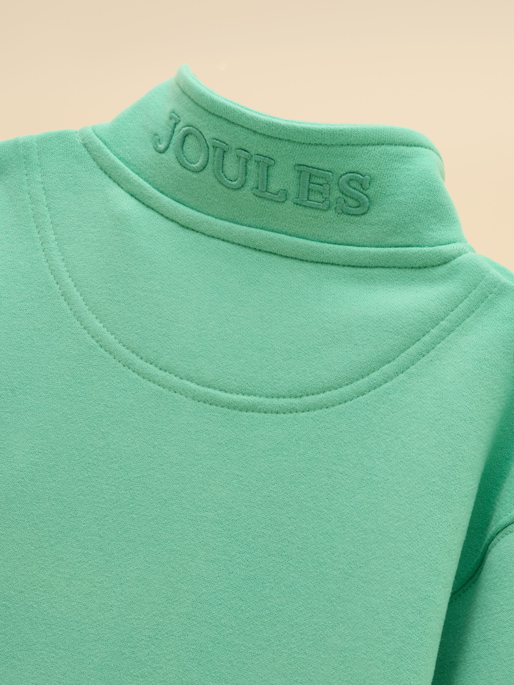 Boys' Alfie Turquoise Blue Quarter Zip Sweatshirt - Image 5 of 5