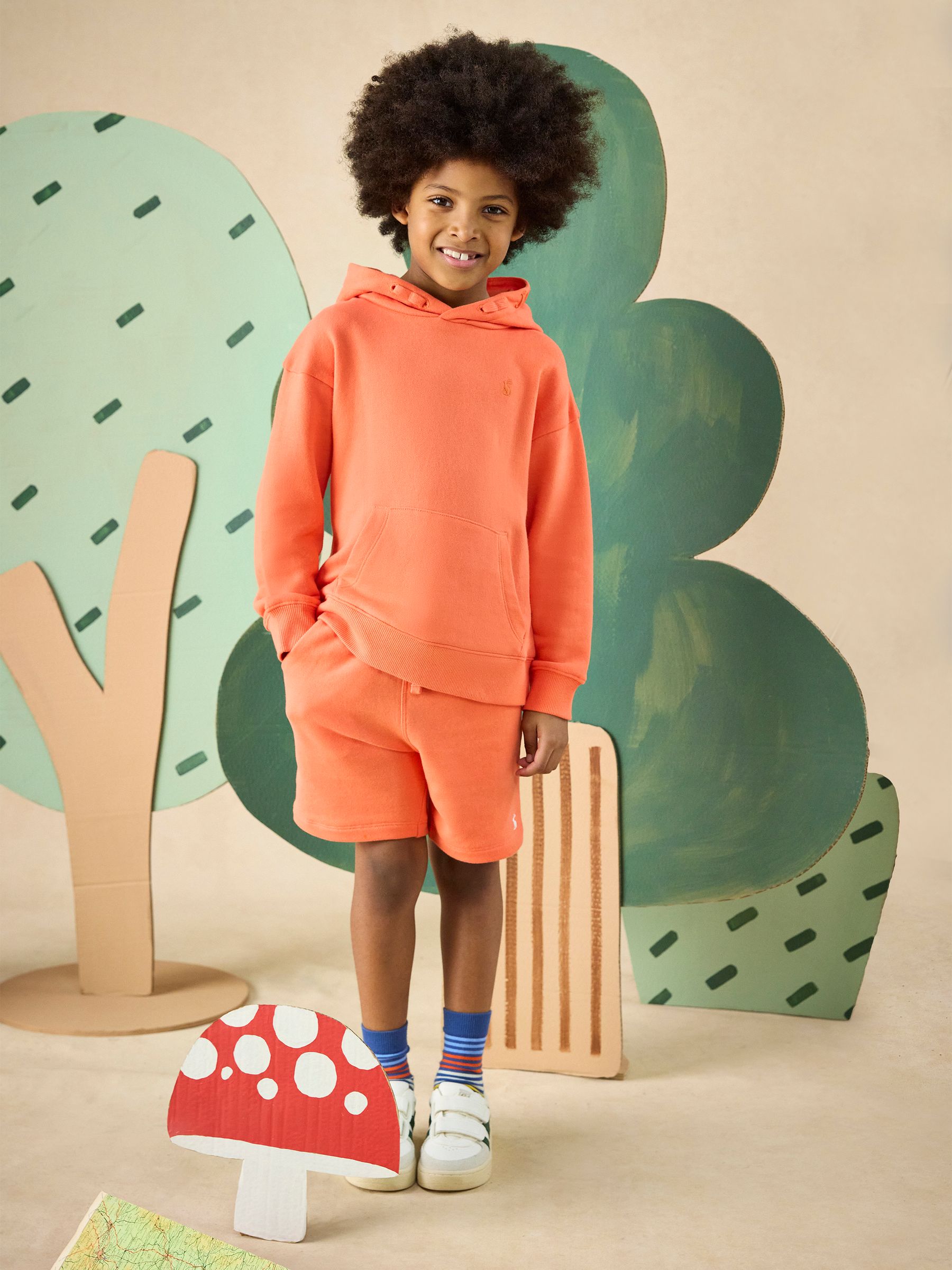 Kids' Sundaze Orange Loopback Sweat Shorts - Image 2 of 7