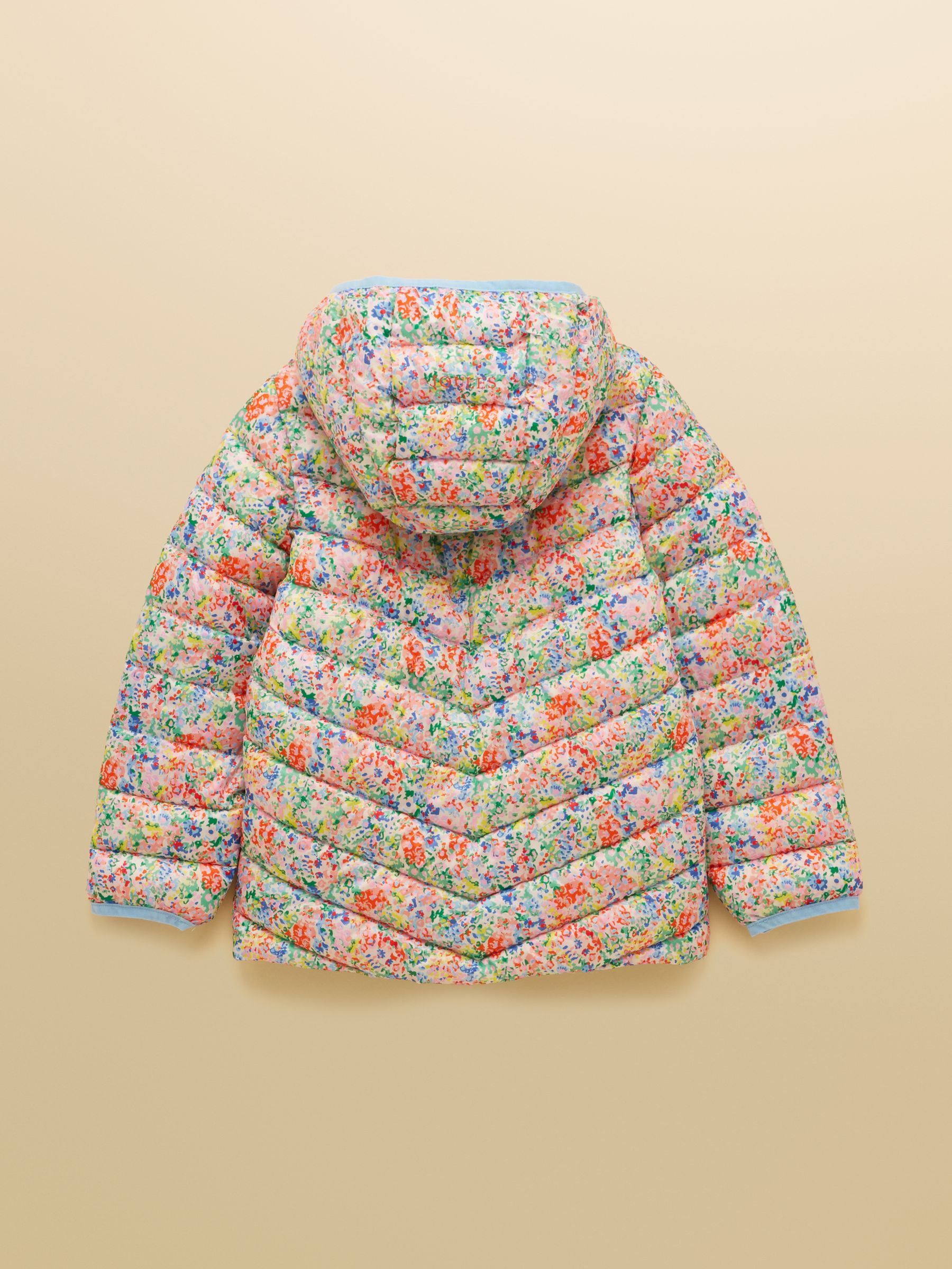Kids' Cairn Cream Ditsy Showerproof Padded Coat with Hood - Image 2 of 5