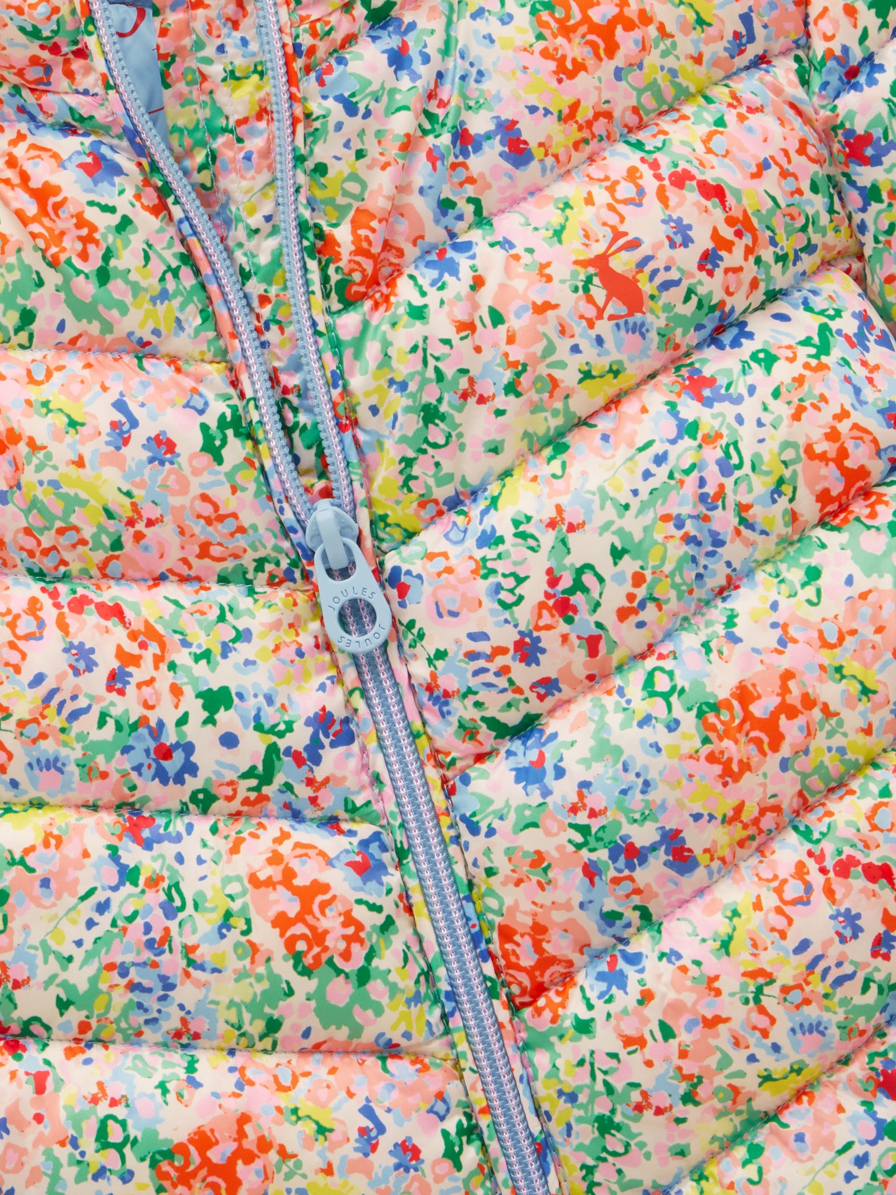 Kids' Cairn Cream Ditsy Showerproof Padded Coat with Hood - Image 6 of 7