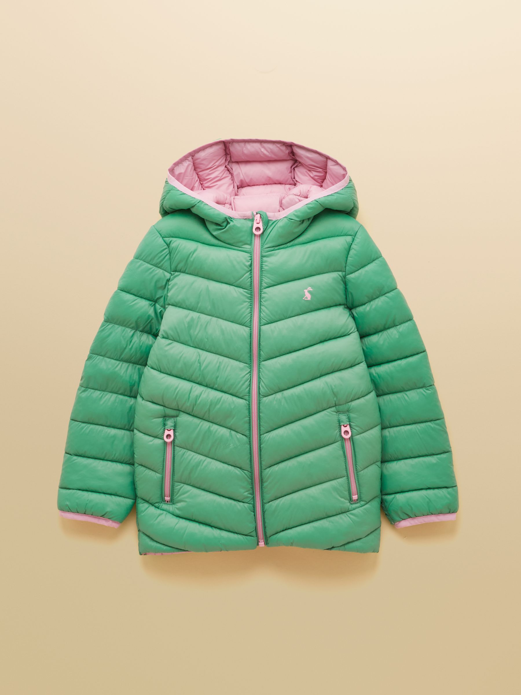 Kids' Cairn Green Showerproof Padded Coat with Hood - Image 1 of 5