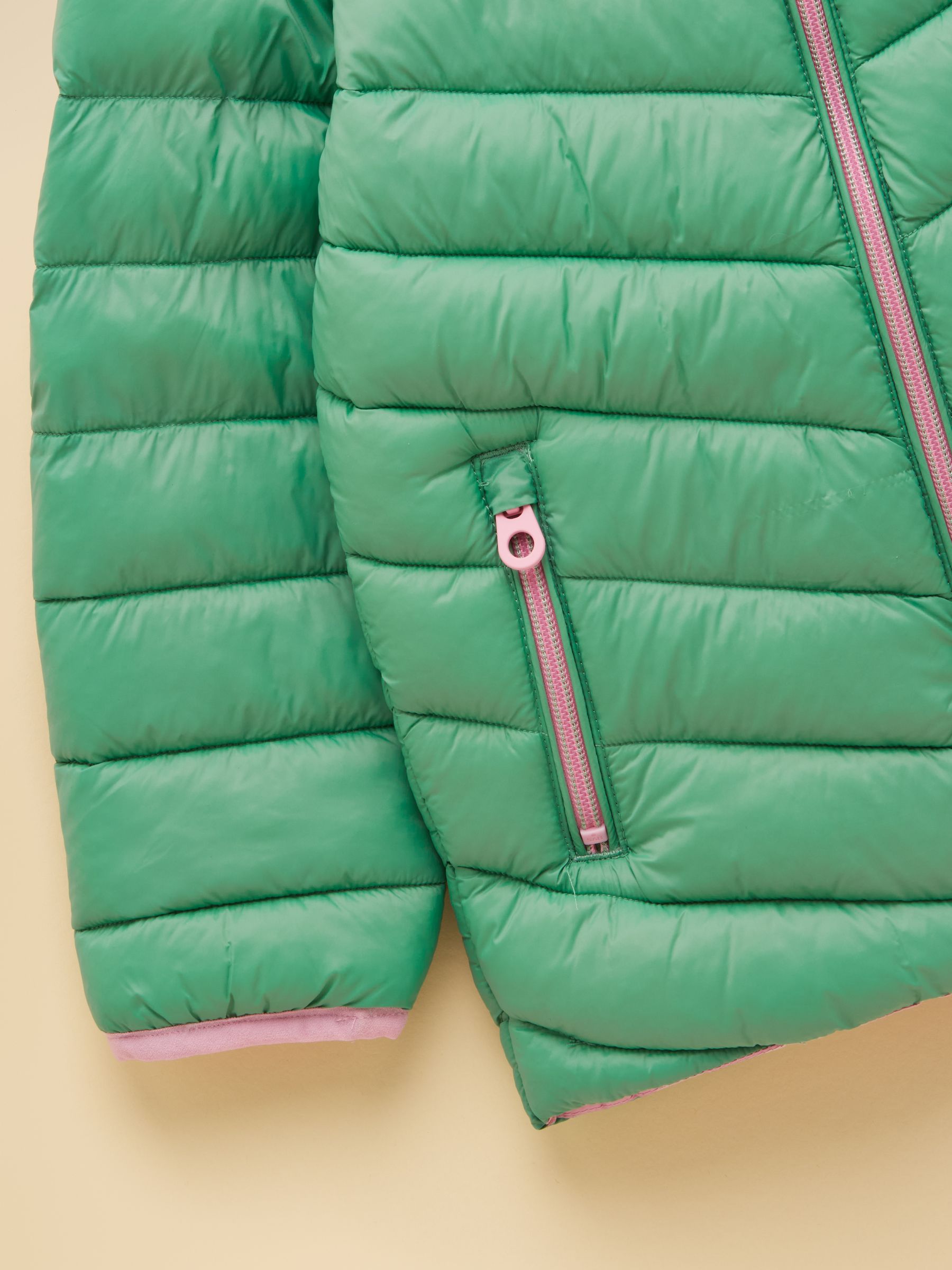 Kids' Cairn Green Showerproof Padded Coat with Hood - Image 4 of 5
