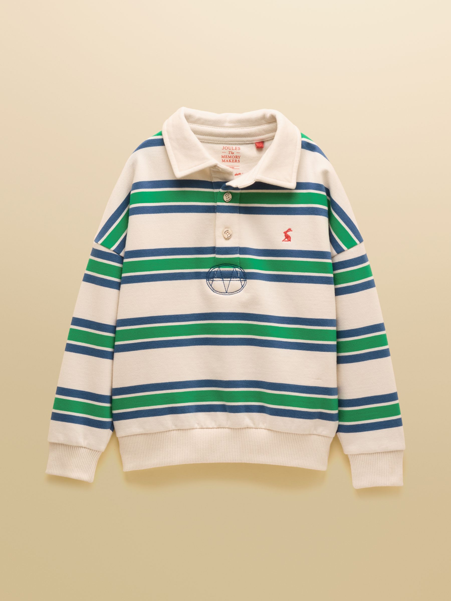 Boys' Green & White Collared Sweatshirt - Image 1 of 5