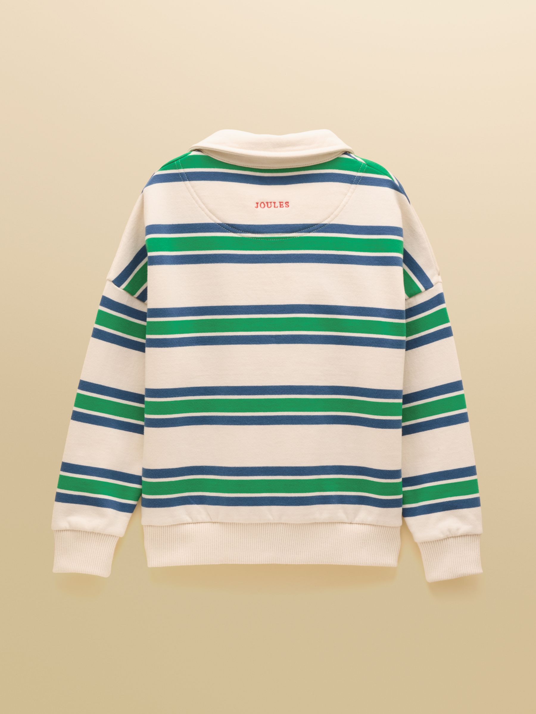 Boys' Green & White Collared Sweatshirt - Image 2 of 5