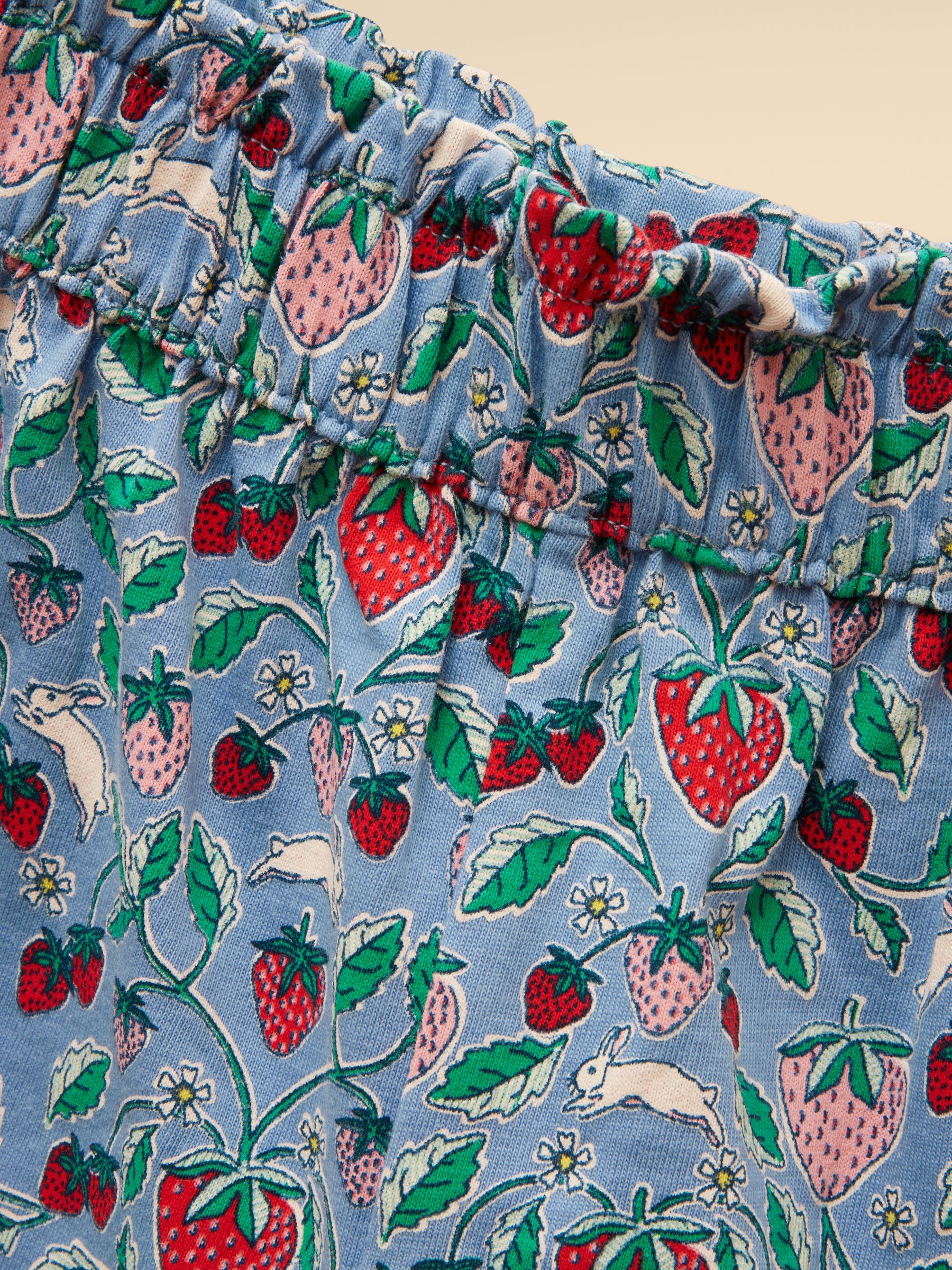 Girls' Daisy Blue Strawberry Jersey Frill Shorts - Image 4 of 4