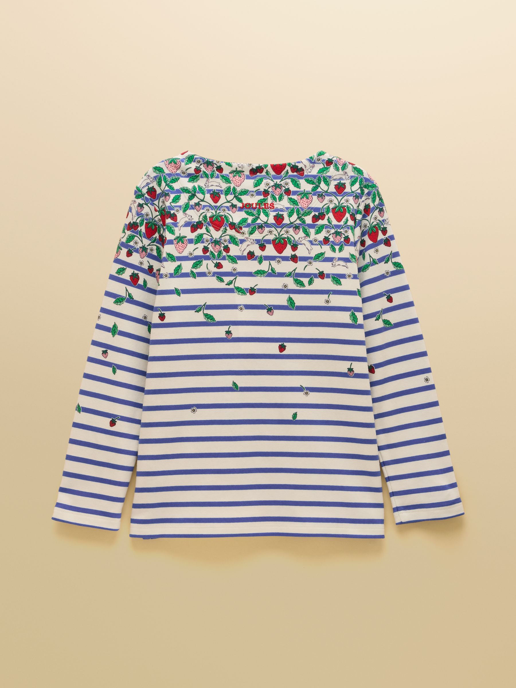 Girls' Harbour Blue Strawberry Long Sleeve Jersey Top - Image 2 of 5