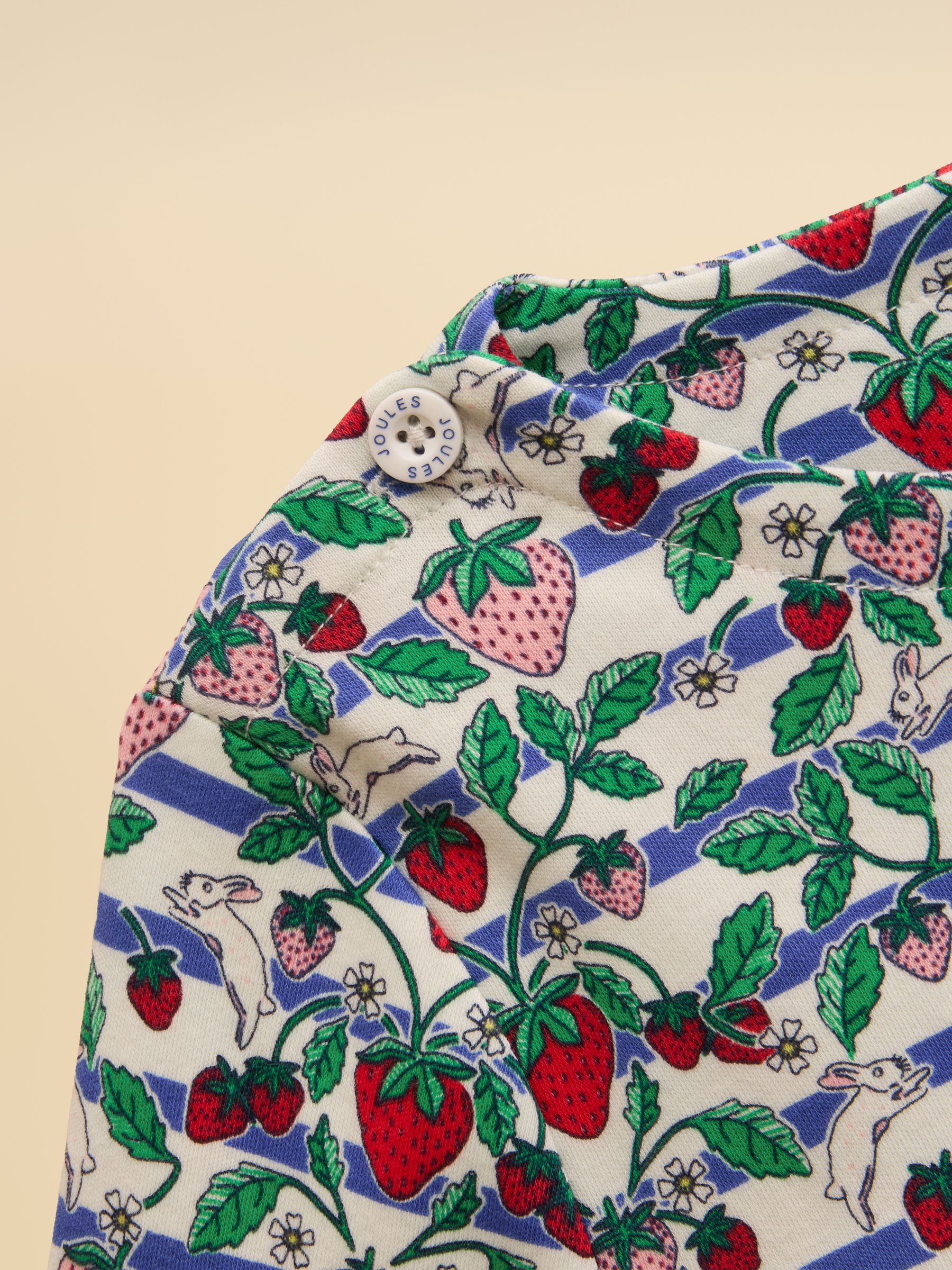 Girls' Harbour Blue Strawberry Long Sleeve Jersey Top - Image 3 of 5