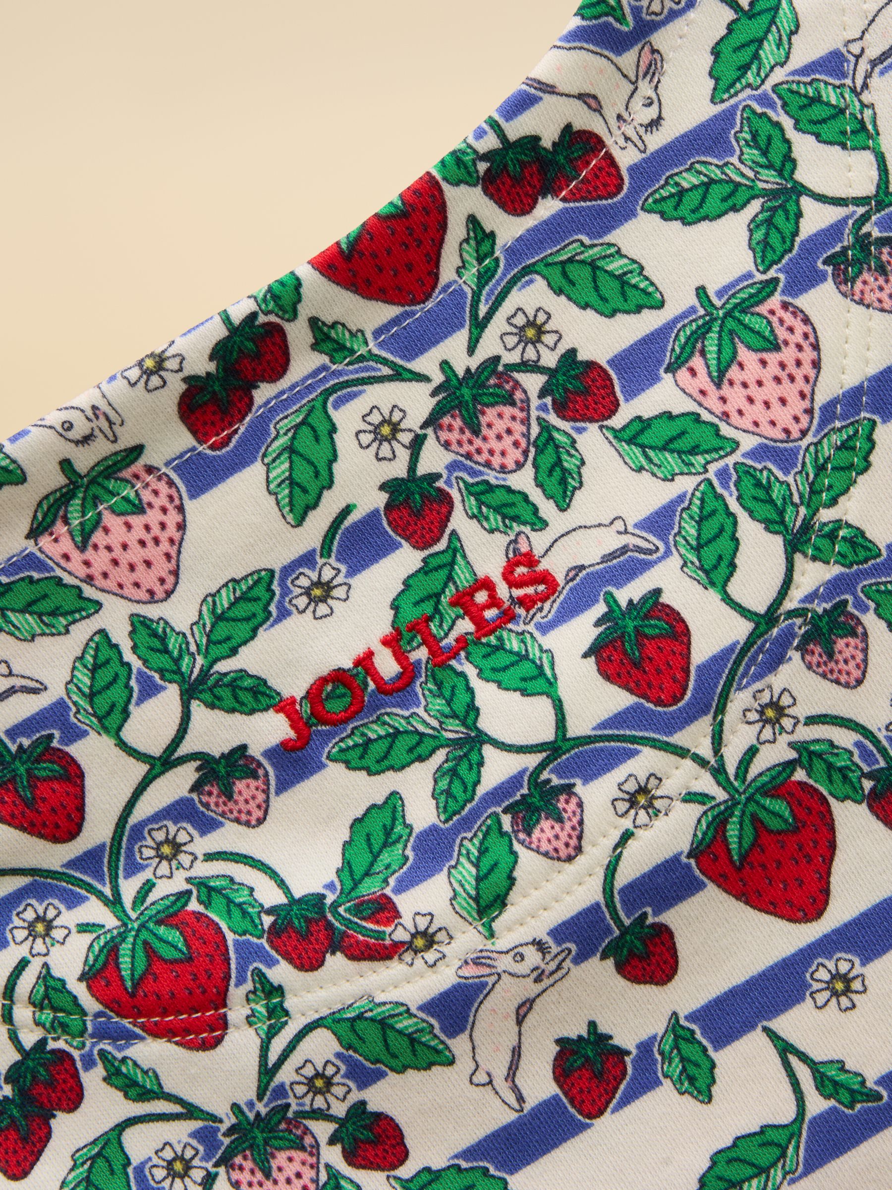 Girls' Harbour Blue Strawberry Long Sleeve Jersey Top - Image 5 of 5