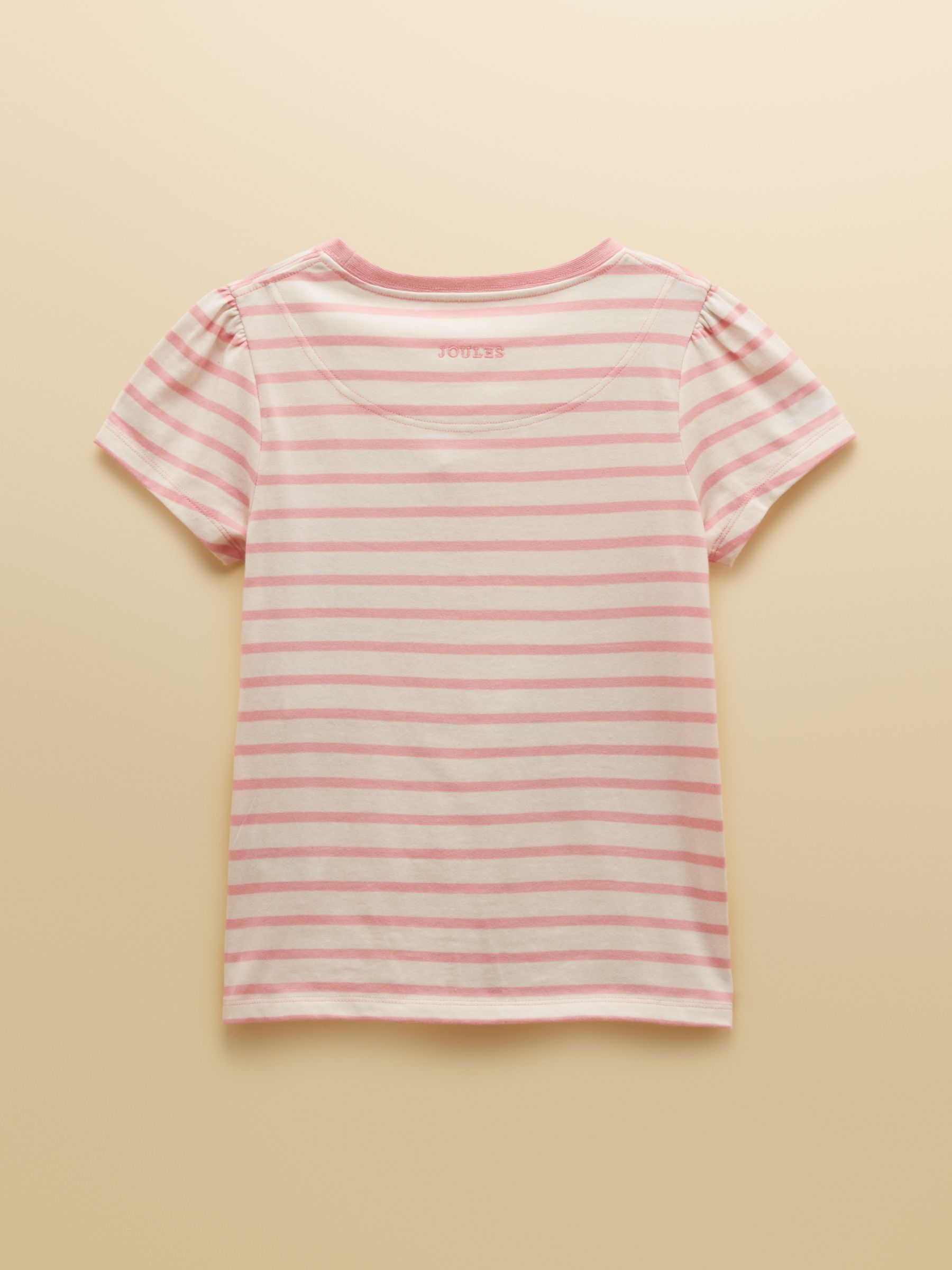 Girls' Astra Pink Bunny Applique Cotton T-Shirt - Image 2 of 4