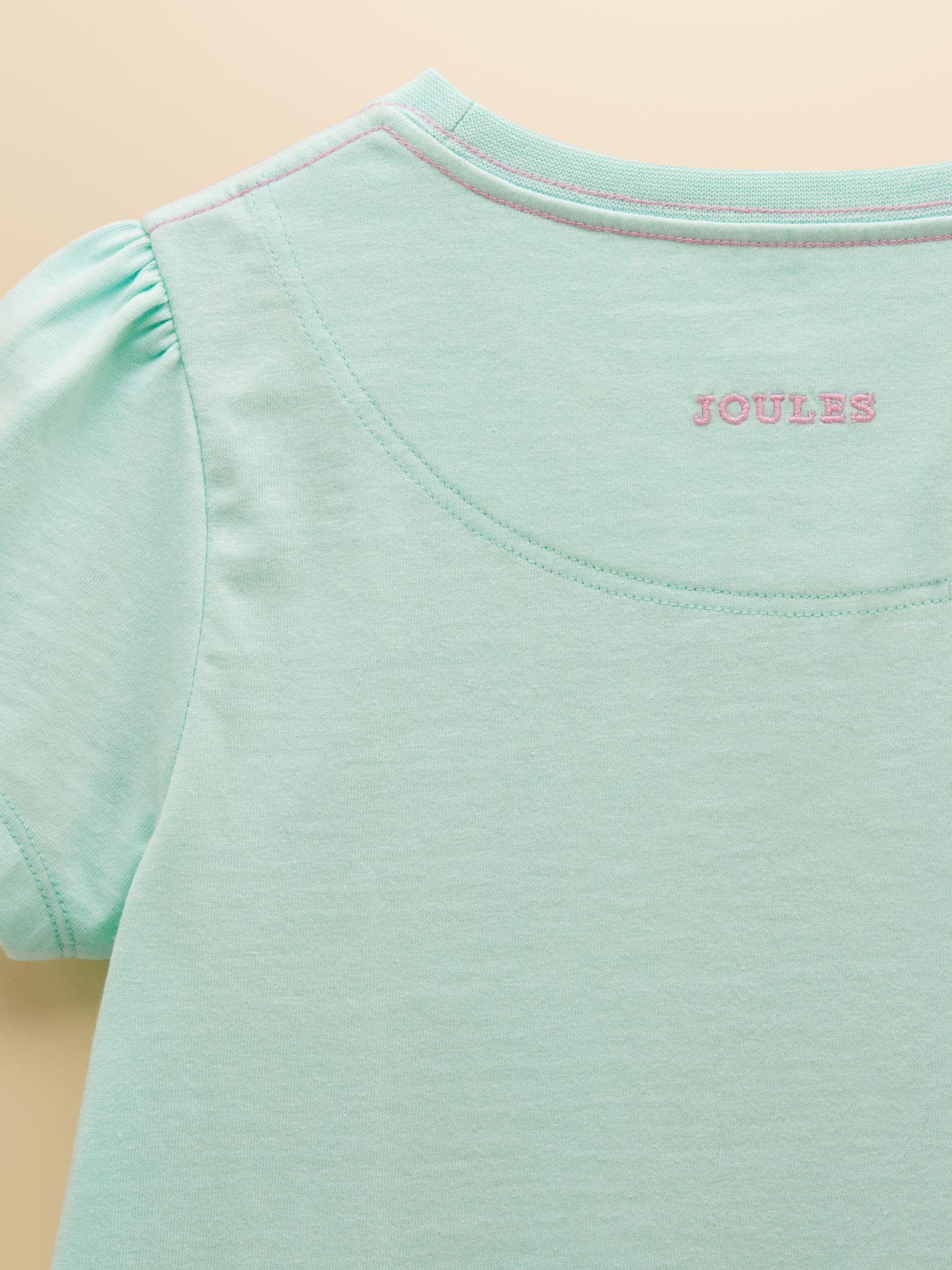 Girls' Astra Blue Applique Cotton T-Shirt - Image 6 of 6