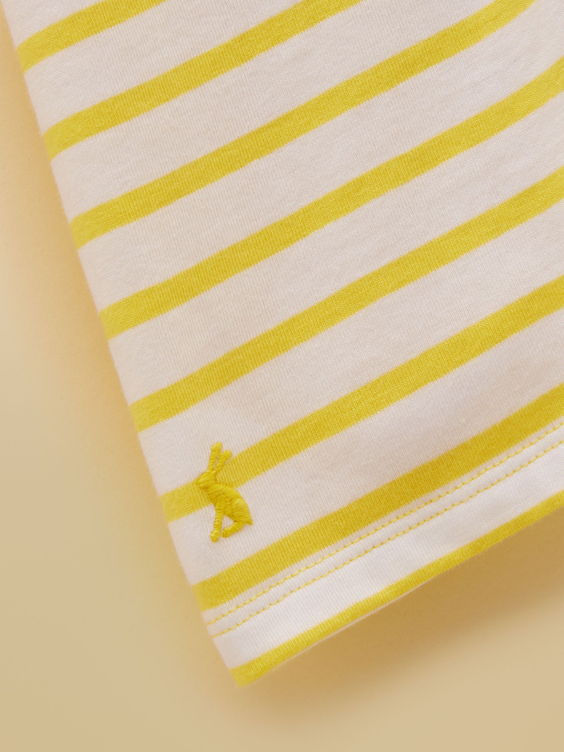Girls' Astra Yellow Applique Cotton T-Shirt - Image 6 of 7