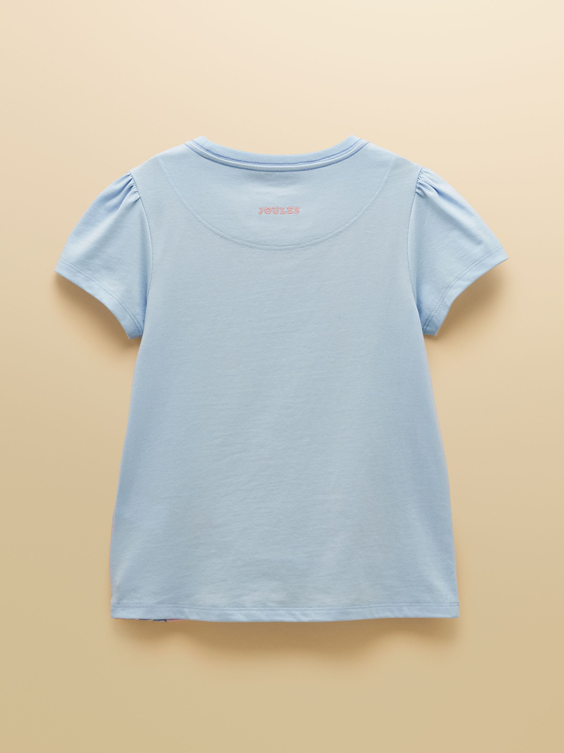 Girls' Astra Blue Dogs Applique Cotton T-Shirt - Image 2 of 5
