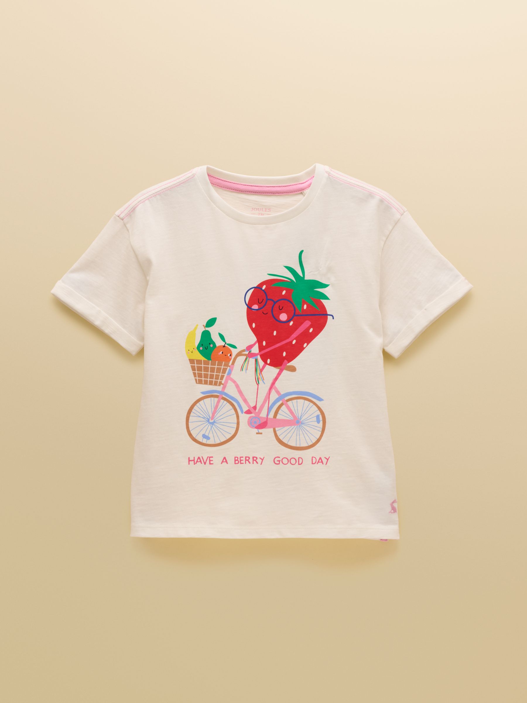Girls' Fundays Cream Graphic Short Sleeve T-Shirt - Image 2 of 6