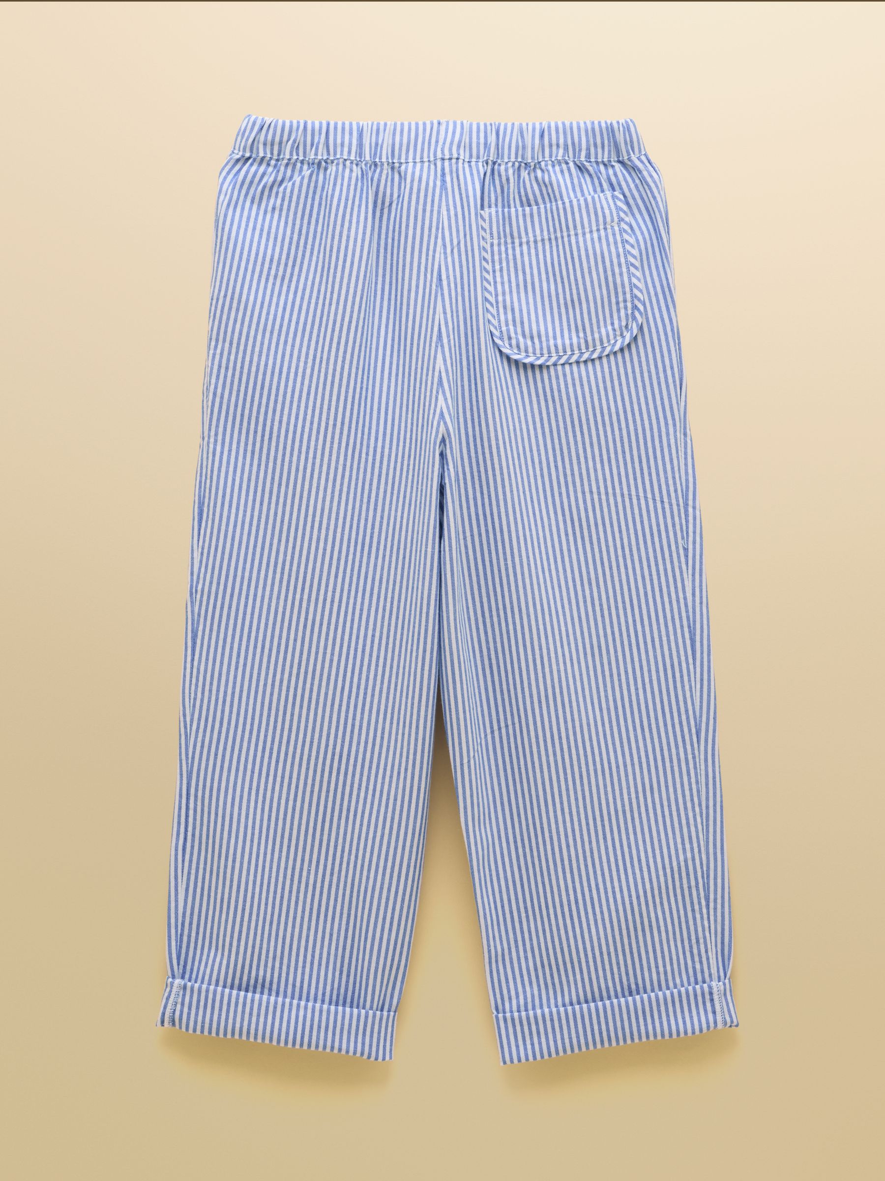 Kids' Wren Blue & White Woven Trousers - Image 4 of 7
