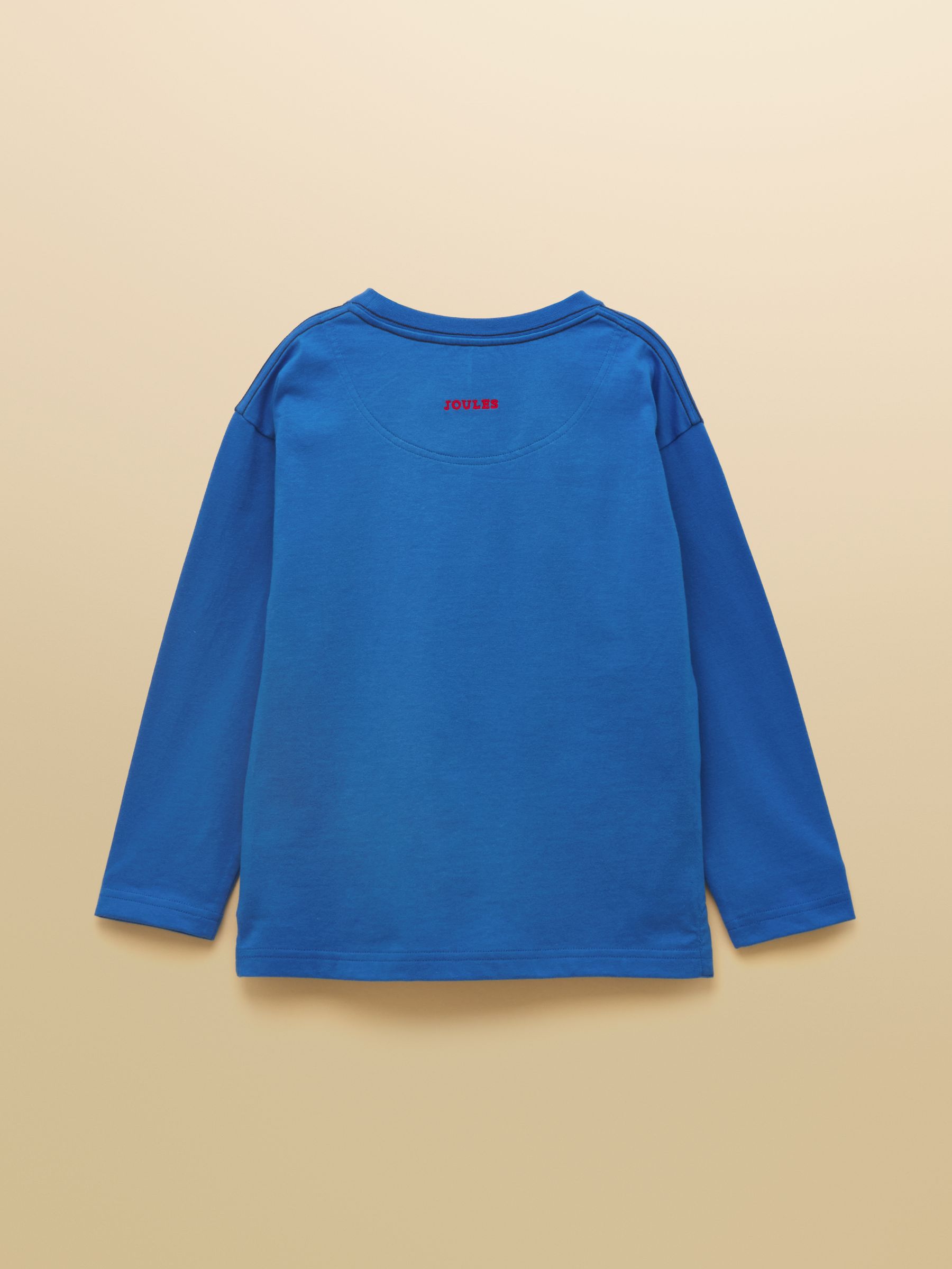 Boys' Blue Long Sleeve Applique Graphic T-Shirt - Image 2 of 5 Boys' Blue Long Sleeve Applique Graphic T-Shirt - Image 2 of 5