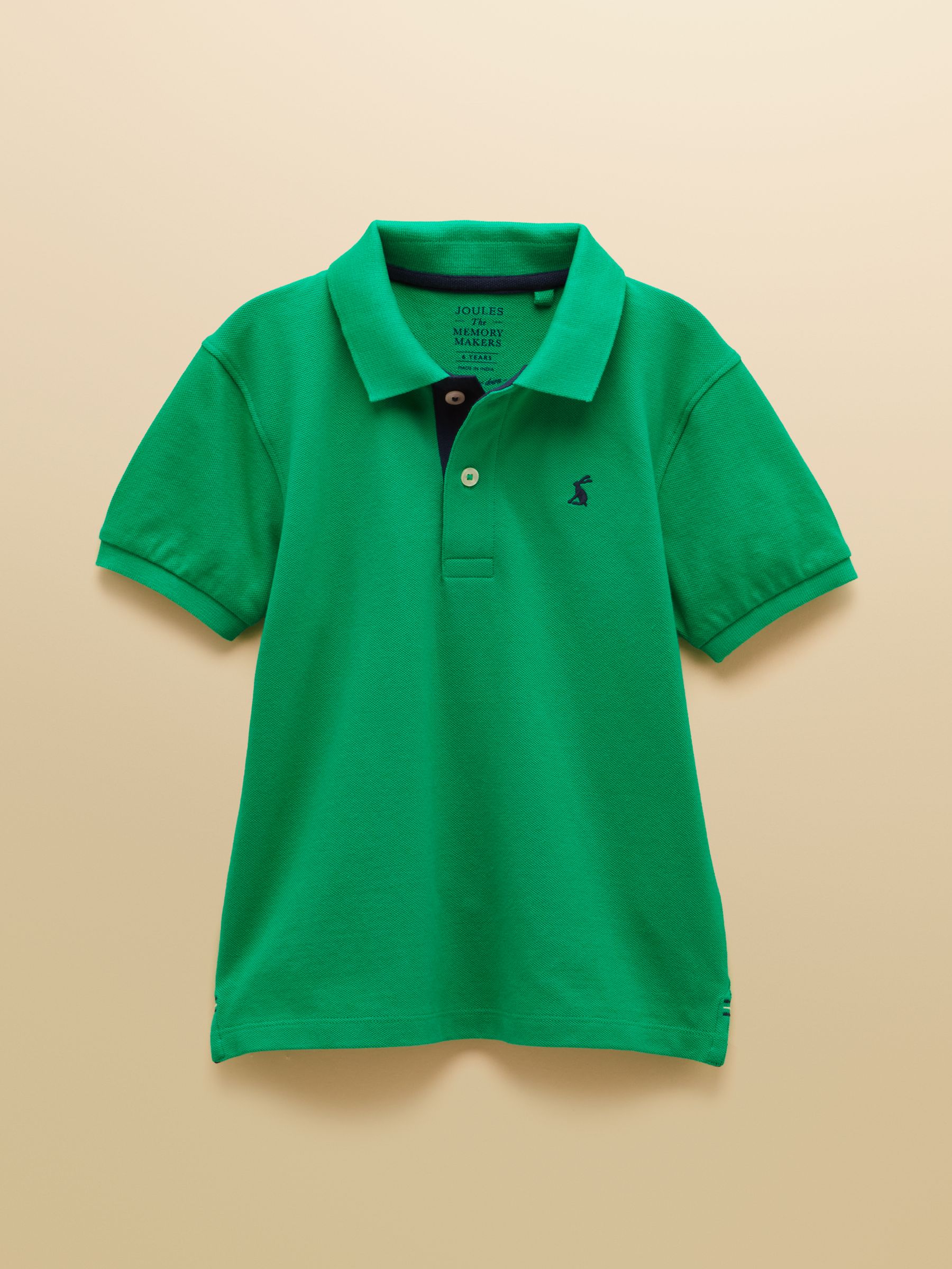 Boys' Woody Green Short Sleeve Cotton Polo Shirt - Image 1 of 5