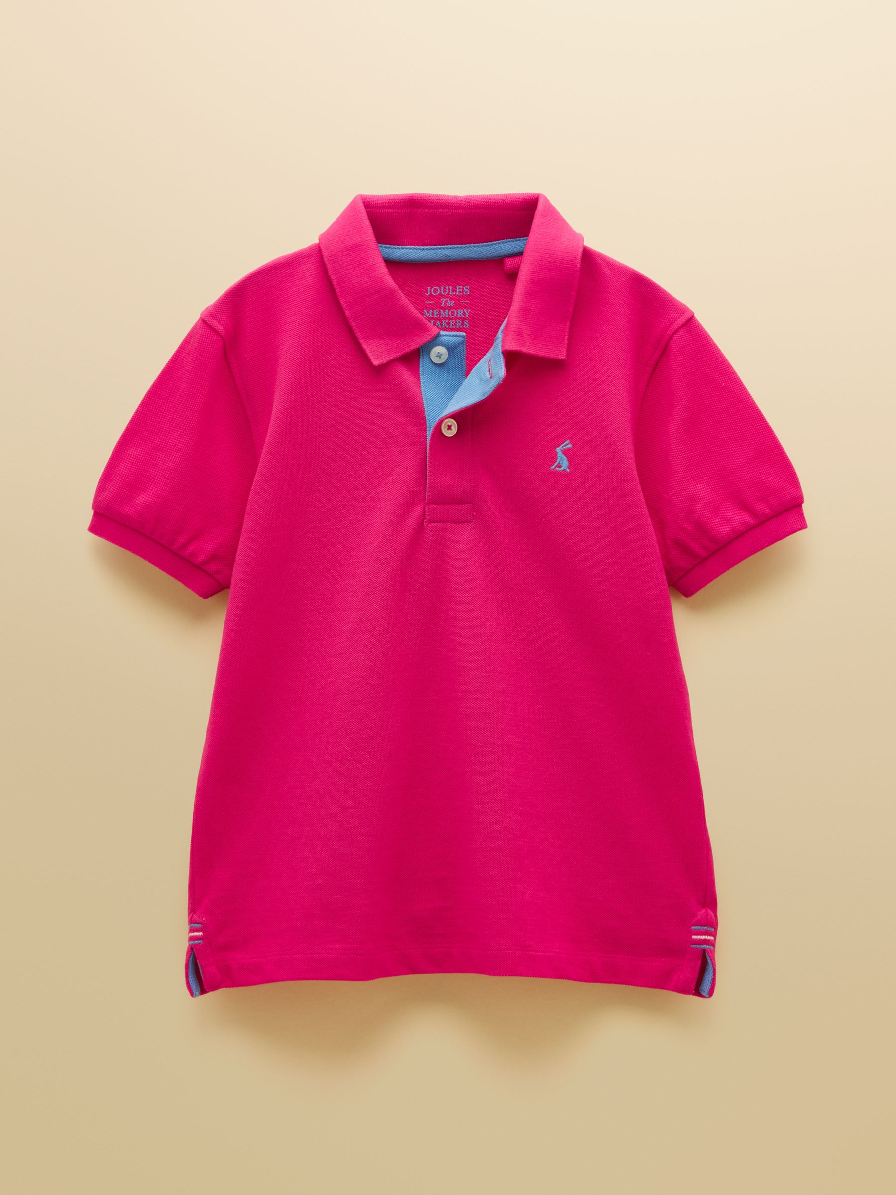 Boys' Woody Raspberry Pink Short Sleeve Cotton Polo Shirt - Image 1 of 5