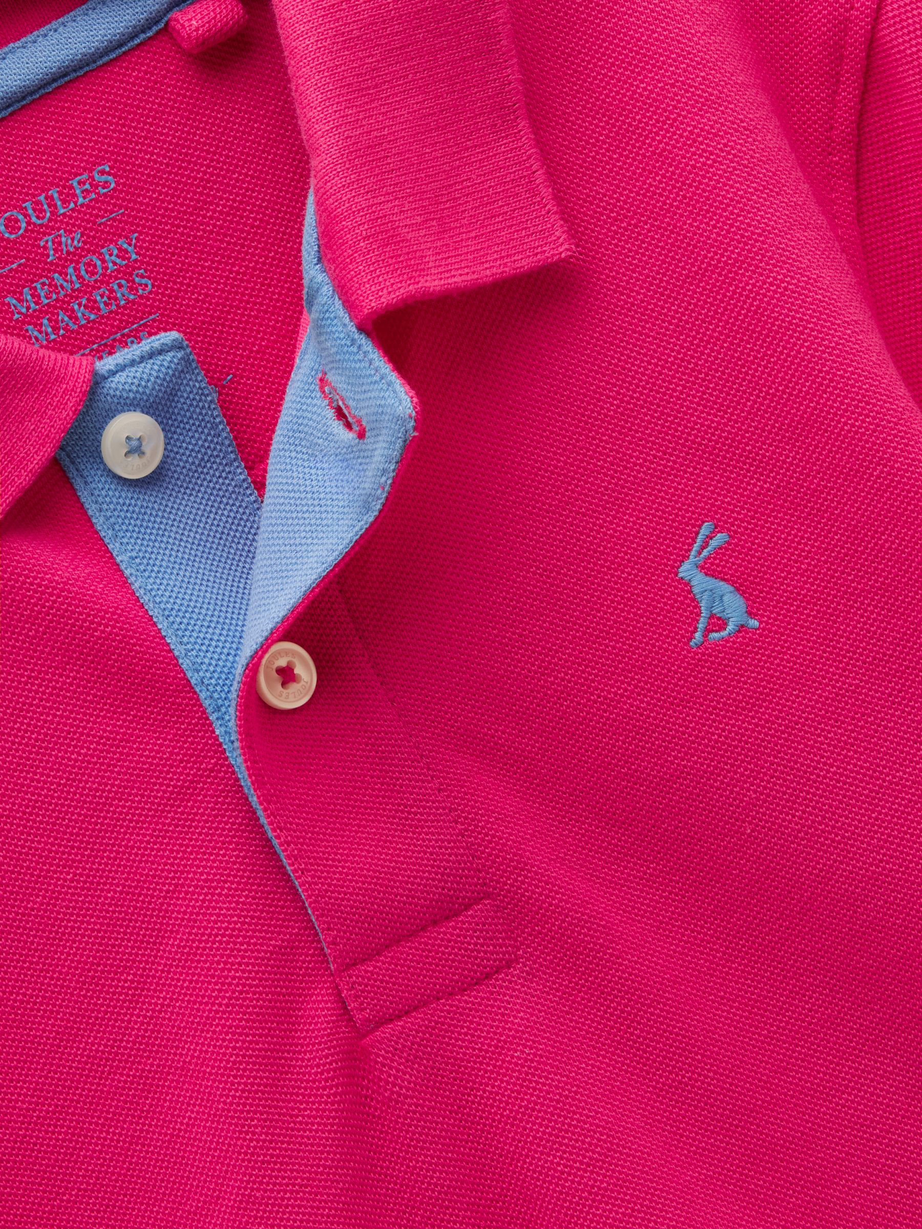 Boys' Woody Raspberry Pink Short Sleeve Cotton Polo Shirt - Image 3 of 5