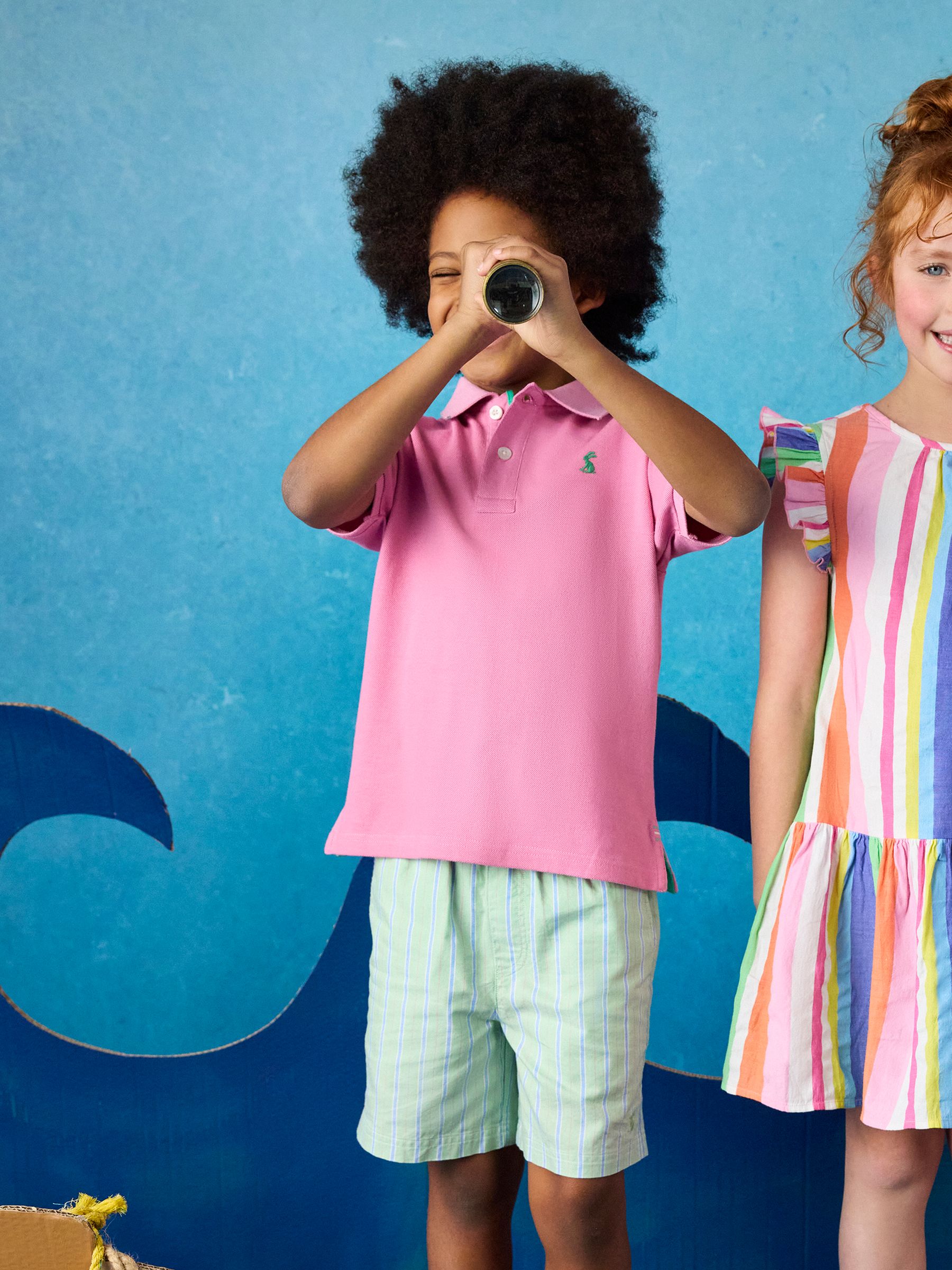 Boys' Woody Pink Short Sleeve Cotton Polo Shirt - Image 2 of 6