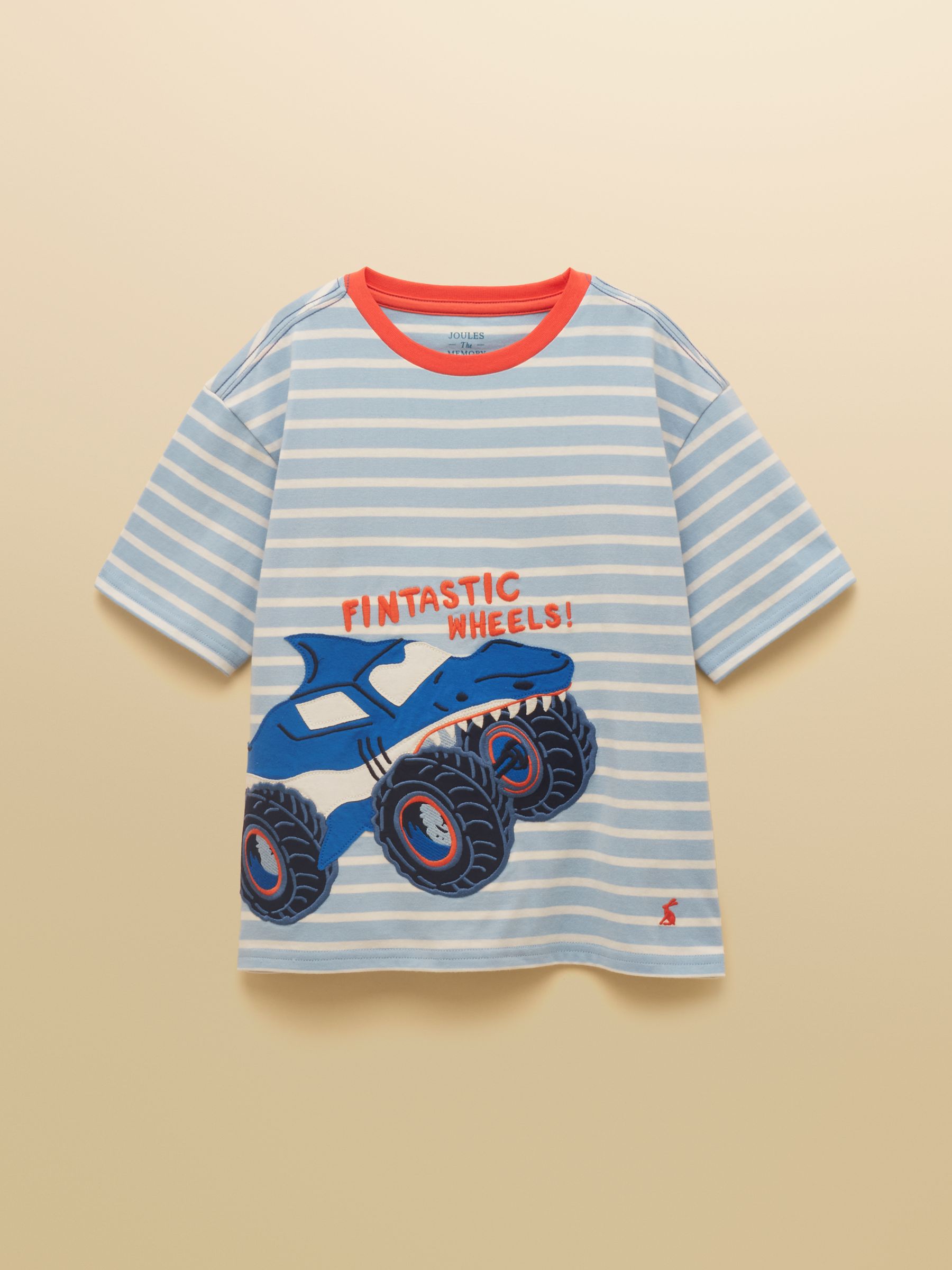 Boys' Archie Blue & White Applique Graphic T-Shirt - Image 1 of 5