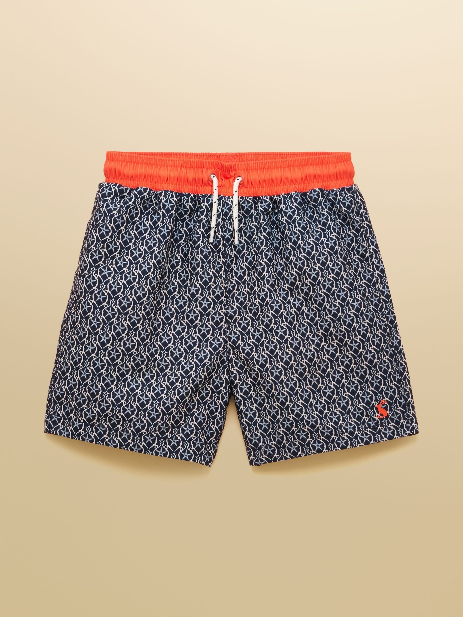 Boys' Ocean Black & White Printed Swim Shorts - Image 1 of 4