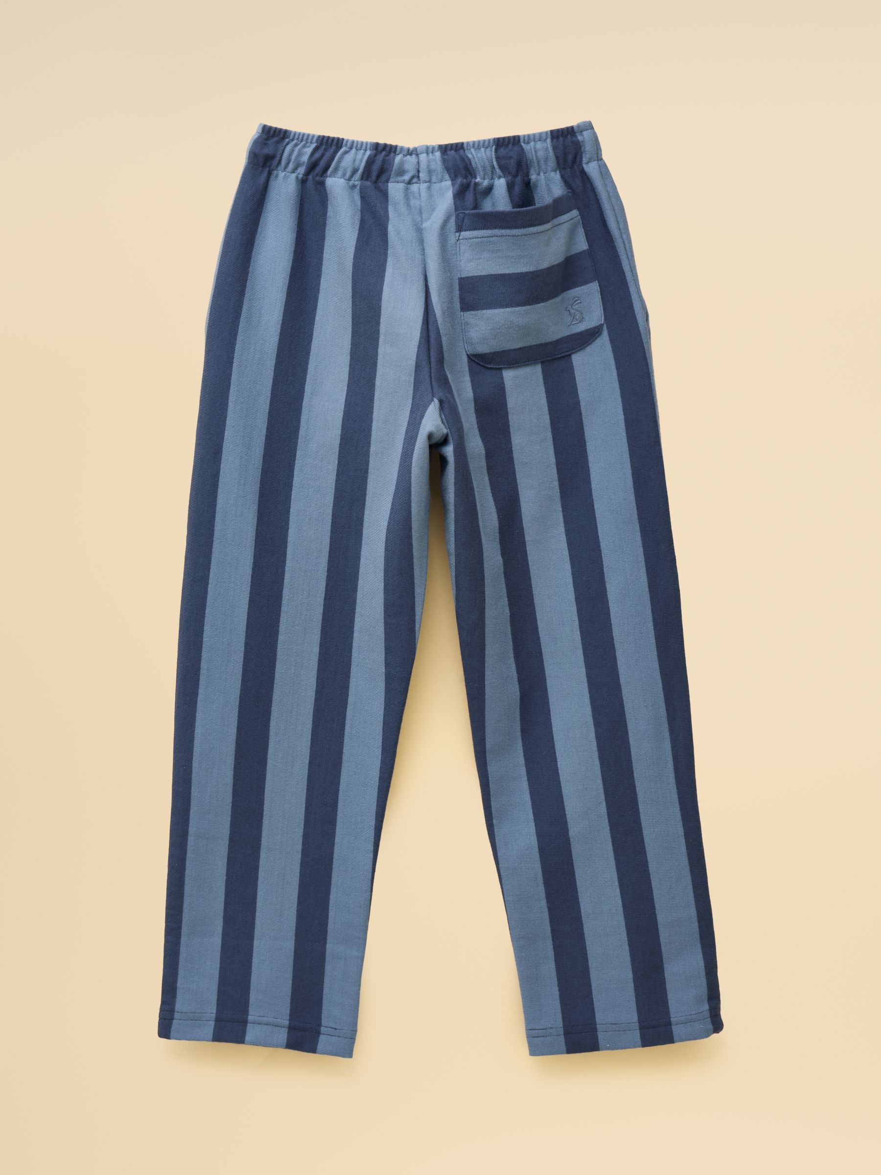 Boys' Noah Blue Striped Jersey Trousers - Image 4 of 7