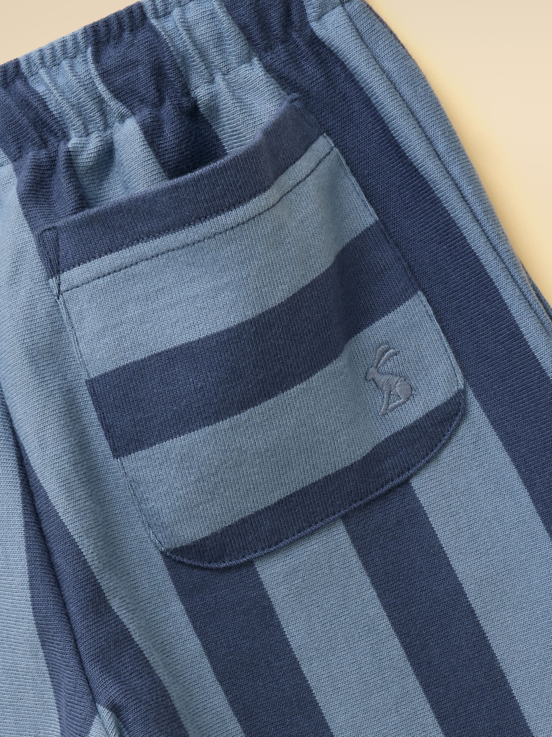 Boys' Noah Blue Striped Jersey Trousers - Image 7 of 7