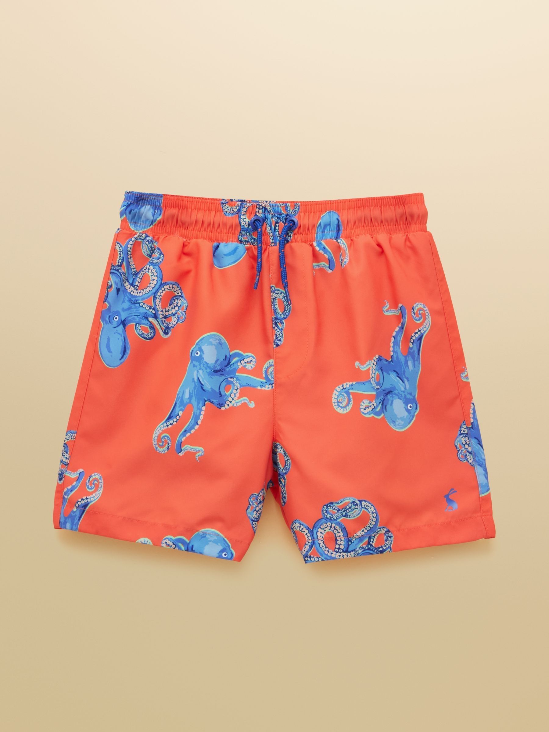 Boys' Orange Octopus Printed Swim Shorts - Image 1 of 4