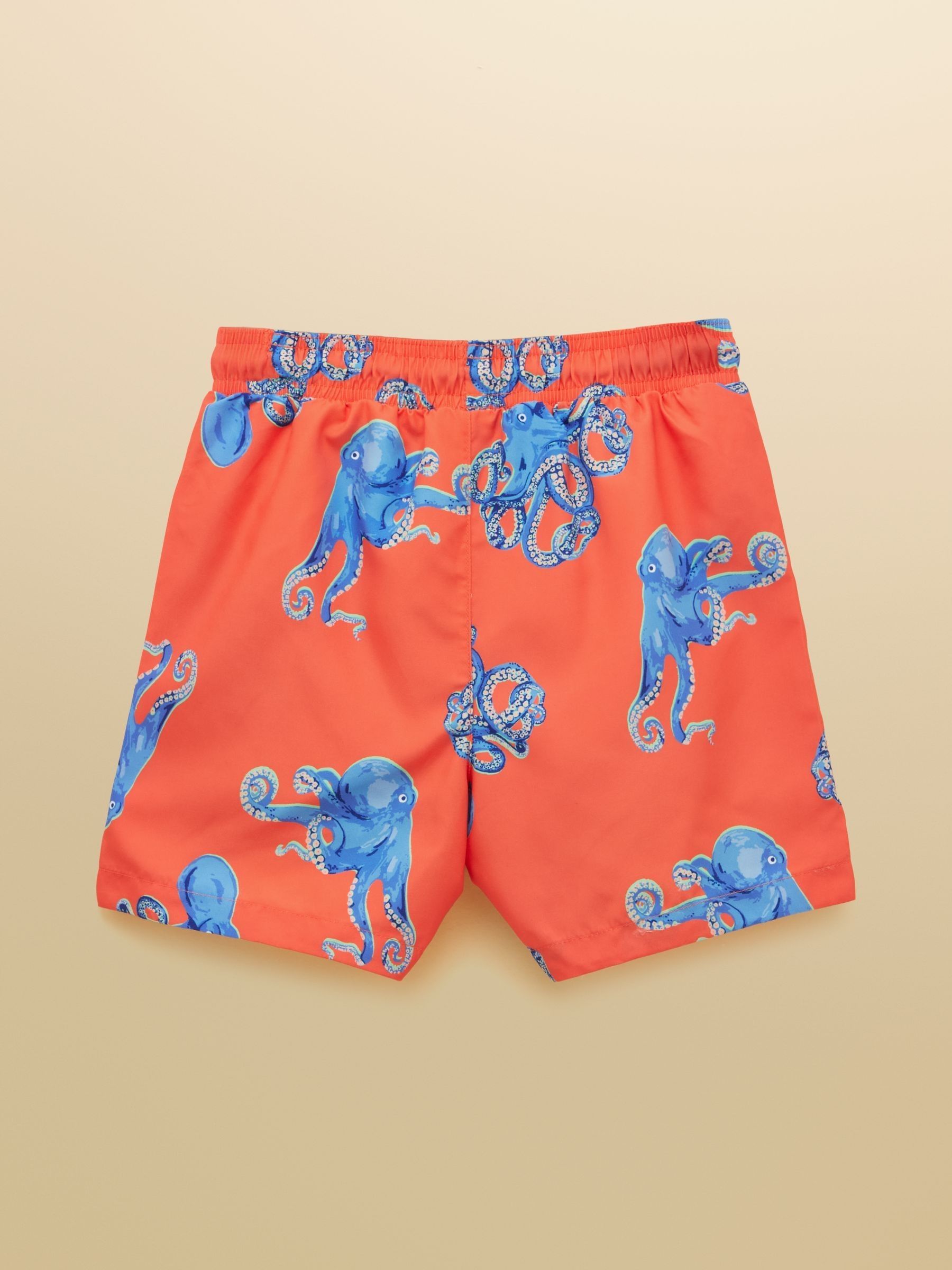 Boys' Orange Octopus Printed Swim Shorts - Image 2 of 4