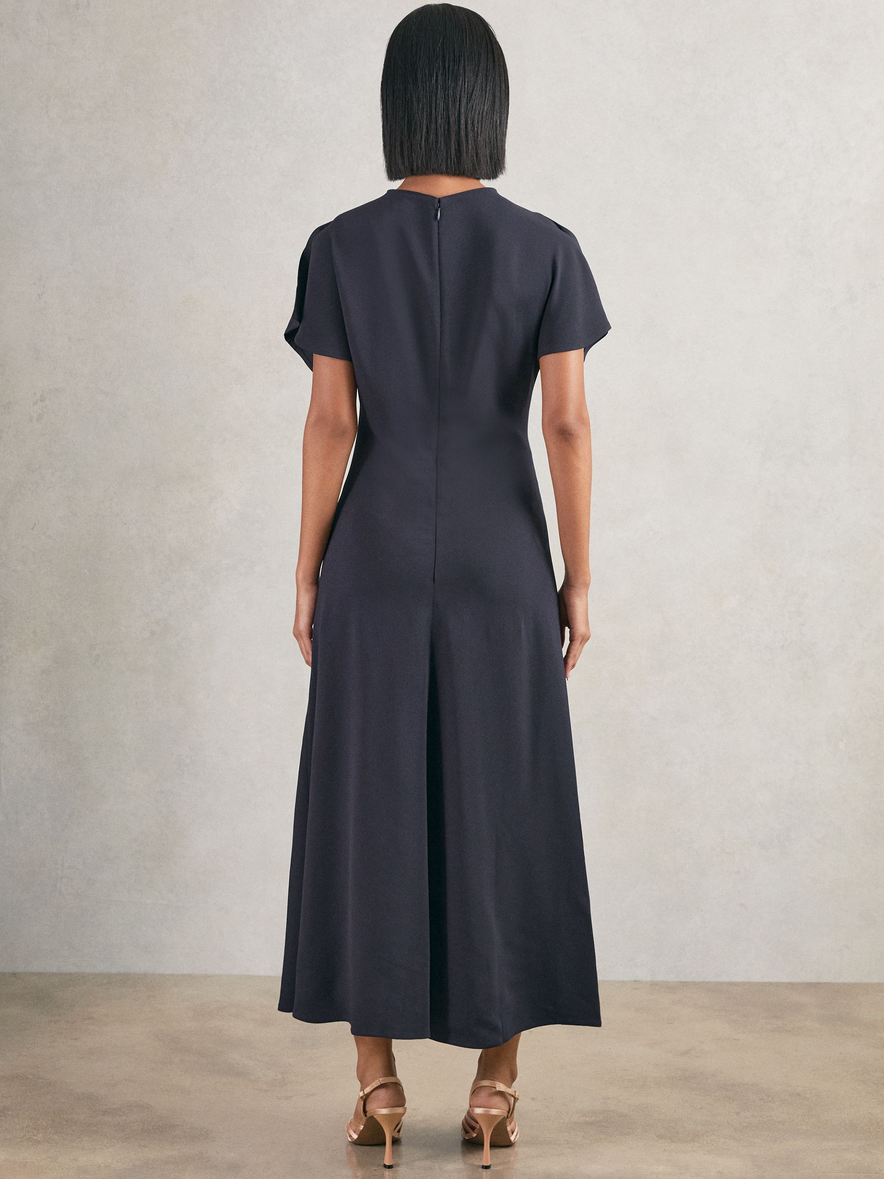 【海外限定】REISSドレス☆Petite Pari Ruched Midi Dress, Navy REISS Pari Ruched Midi Dress | Bloomingdale's