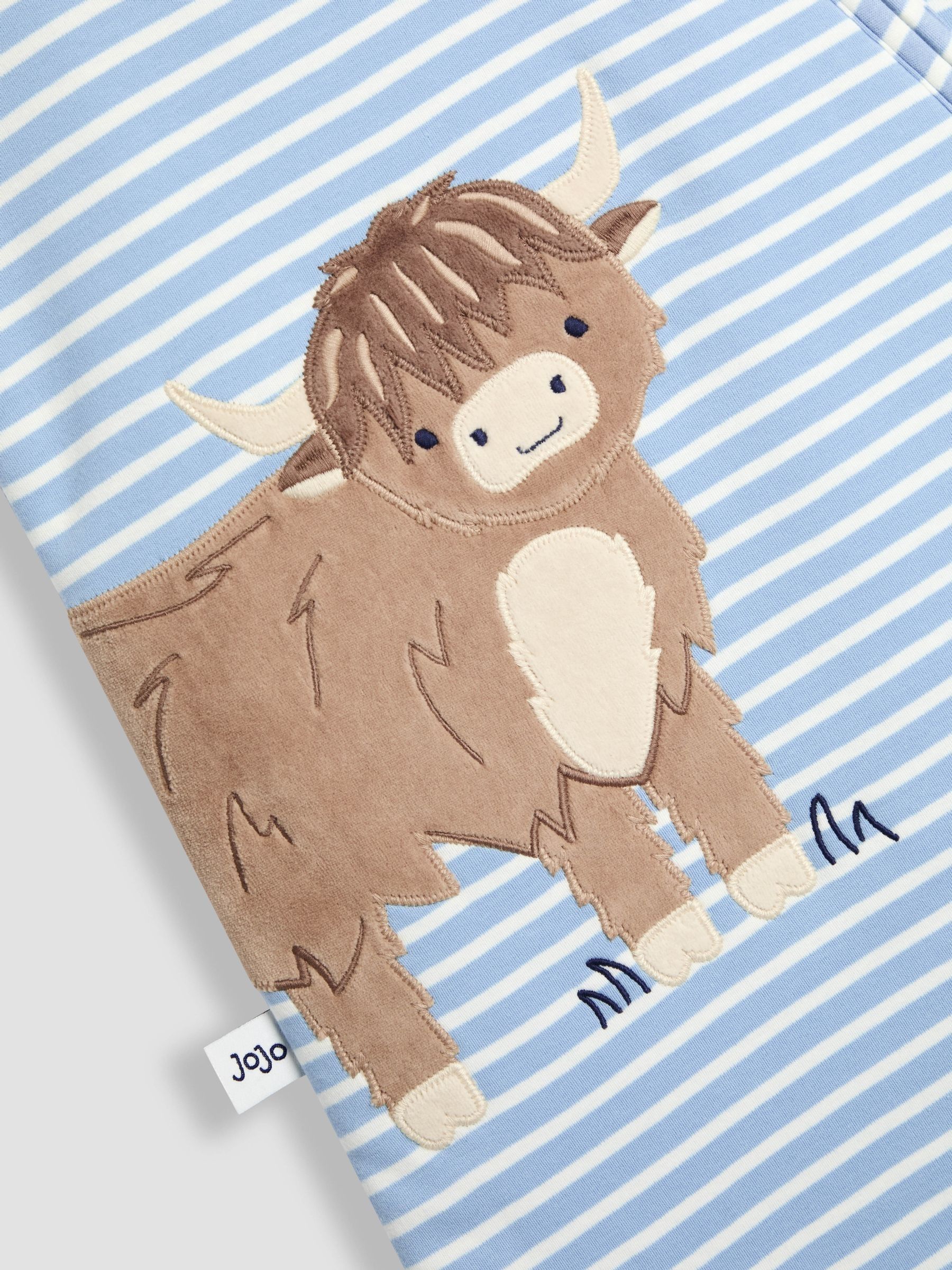 Blue Highland Cow Appliqué 2.5 tog Toddler Sleeping Bag - Image 3 of 4