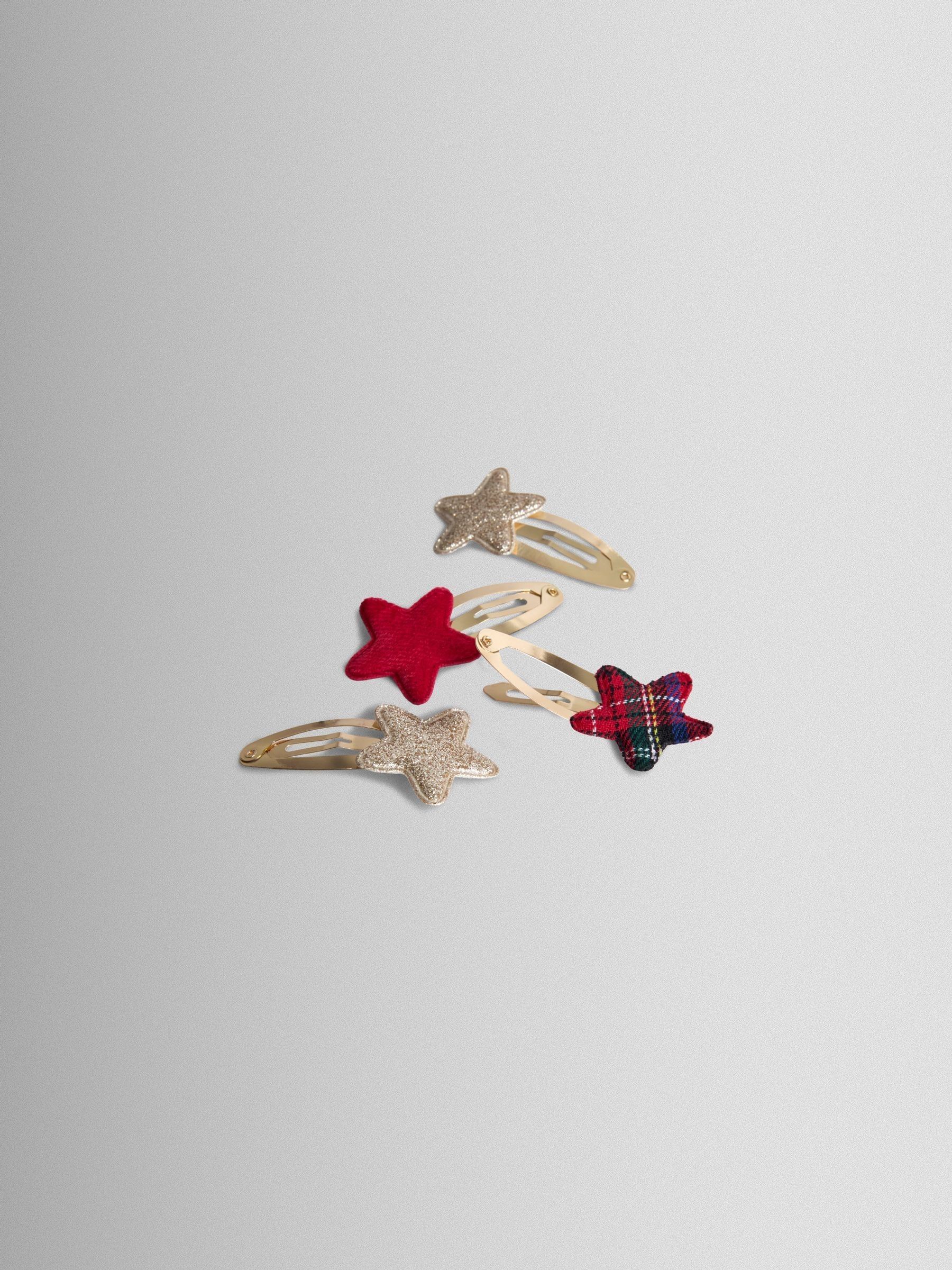 Gold 4-Pack Festive Embroidered Clips - Image 3 of 3