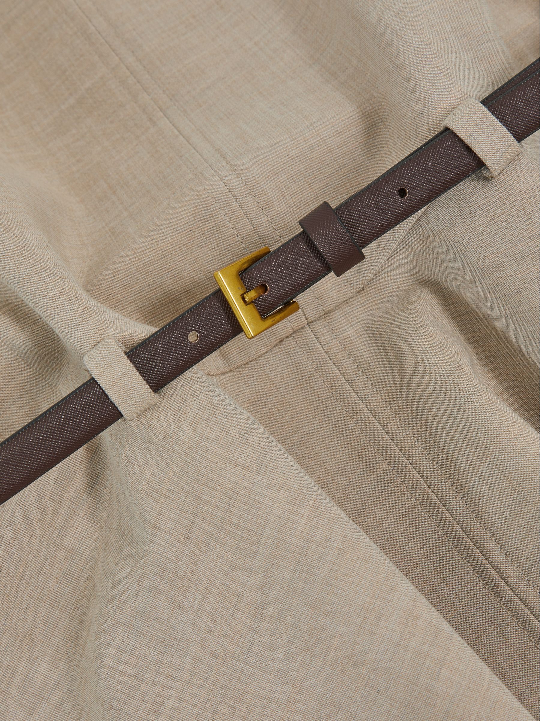 9-13 yrs Drop Waist Belted Sleeveless Dress in Neutral - Image 4 of 4