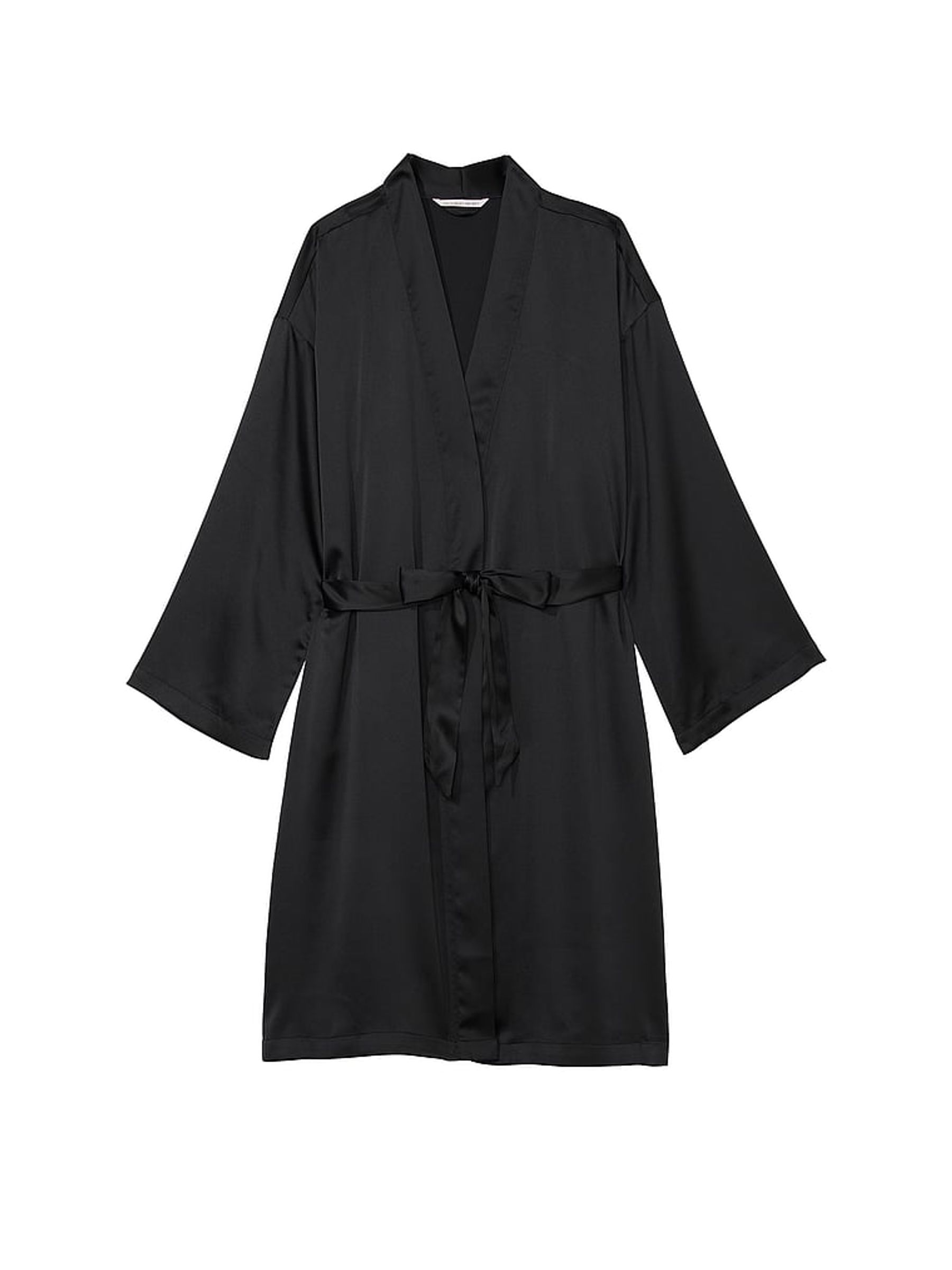 Black Satin Midi Robe - Image 3 of 3