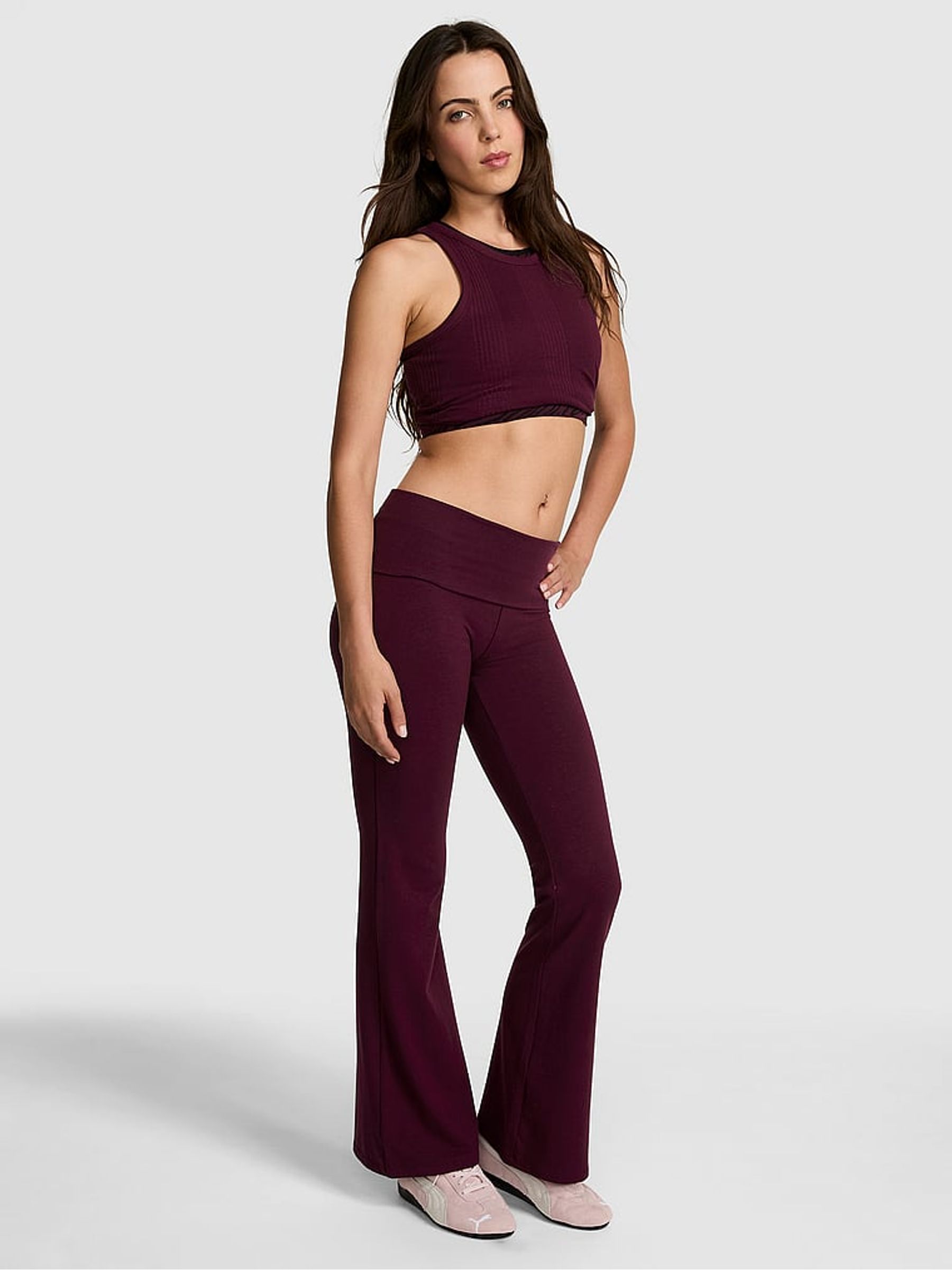 Purple Rose Foldover Leggings - Image 1 of 3