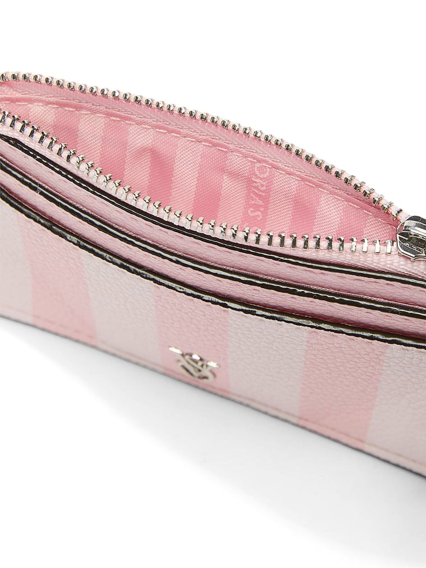 Iconic Stripe Pink Card Holder Keyring - Image 2 of 3