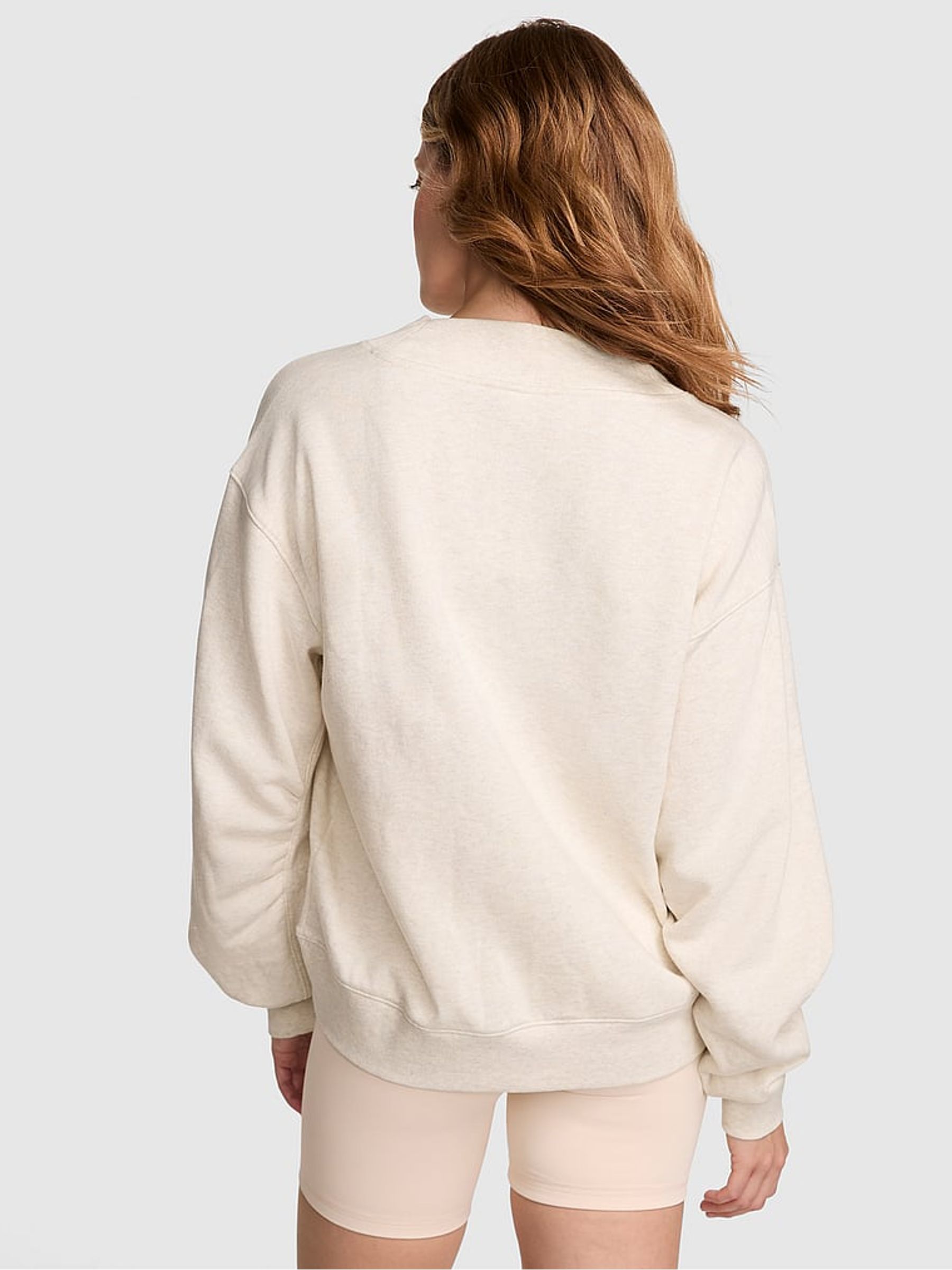 Natural Heather White Fleece Sweatshirt - Image 2 of 2